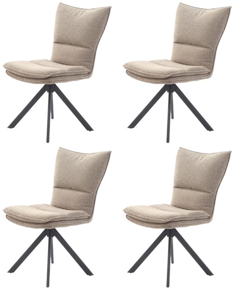 Jockenhöfer Gruppe Drehstuhl »Florina« (Set) 4 Stk.4-Fuss-Stuhl, inklusive Drehfunktion (360°), Mattenoptik