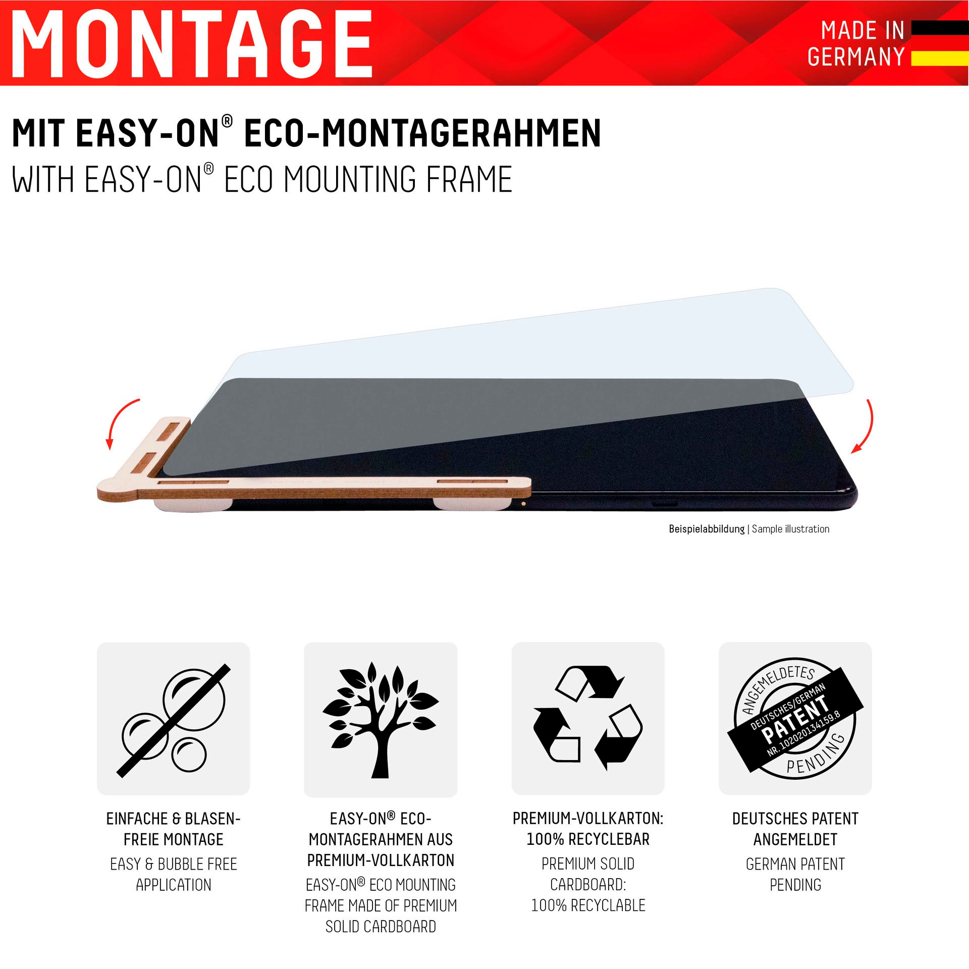 Displex Displayschutzfolie »Tablet Glass Samsung Galaxy Tab S6 Lite«, für Samsung Galaxy Tab S6 Lite