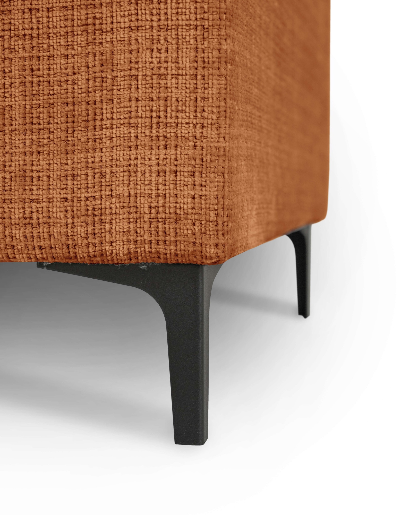 Places of Style Wohnlandschaft »XXL Sofa Oland, Struktur, Flachgewebe, Luxus-Microfaser, Boucle«, U-Form, 342 cm, Wellenunterfederung, Skandi-Design, Metallfüße
