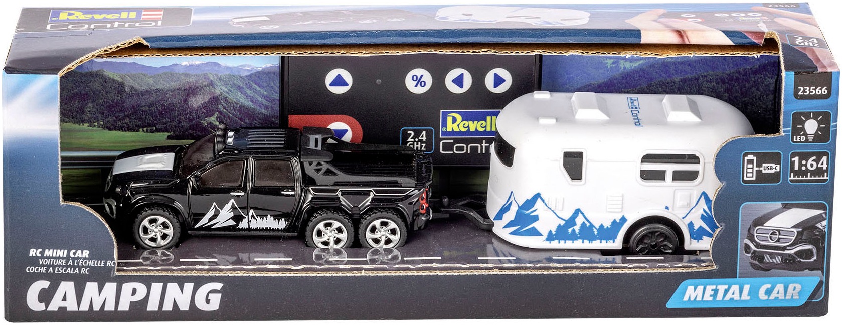 Revell® RC-Auto »Revell® control, Mini RC Car mit Wohnwagen, 2,4Ghz«