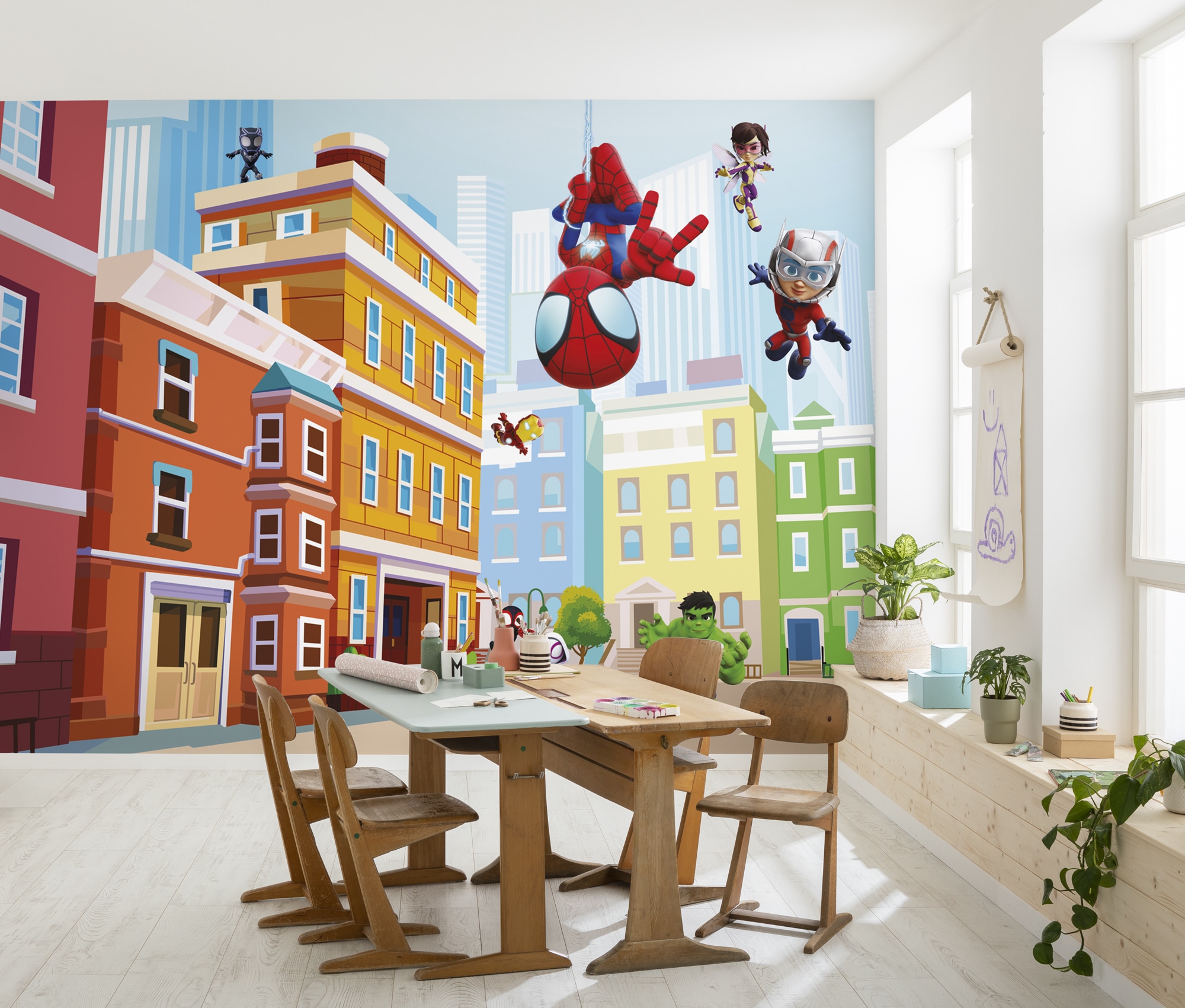 KOMAR Kindertapete »Marvel Spidey and His Amazing Friends City« bedruckt glatt Bunt B/L: 400 m m