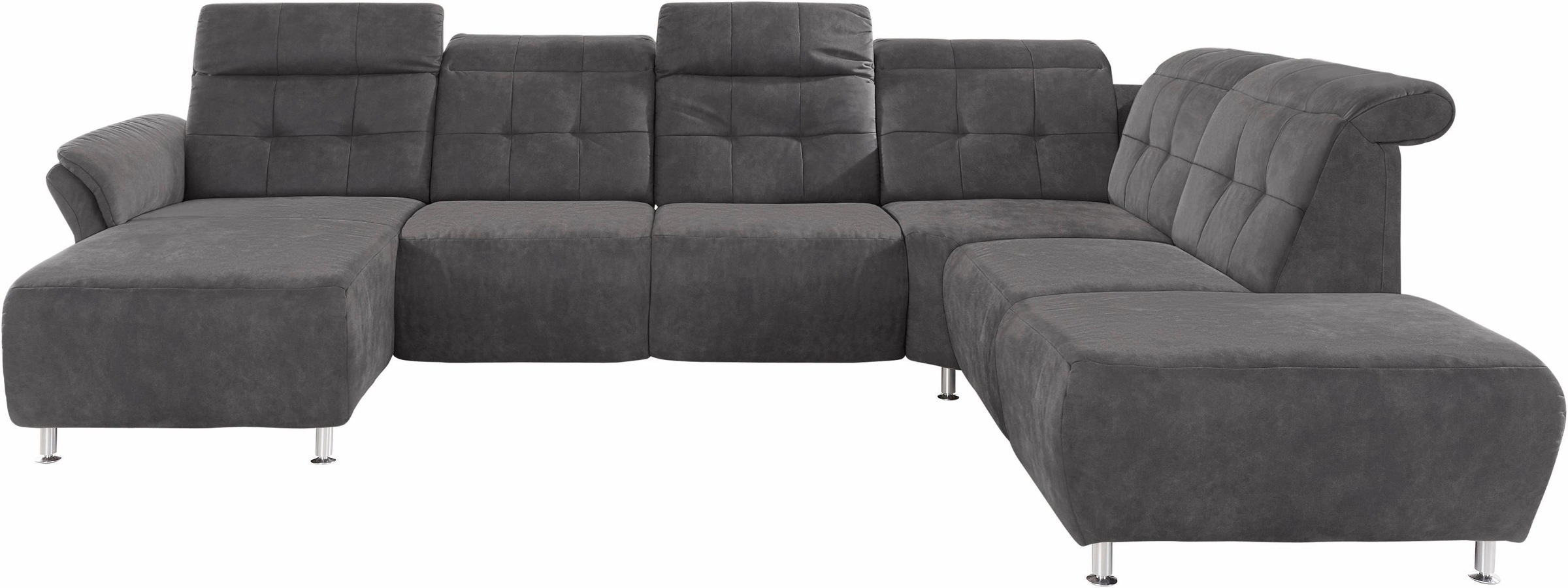 Places of Style Wohnlandschaft »Manhattan U-Form«, 2 Sitze mit elektrischer Relaxfunktion, verstellbare Armlehnen