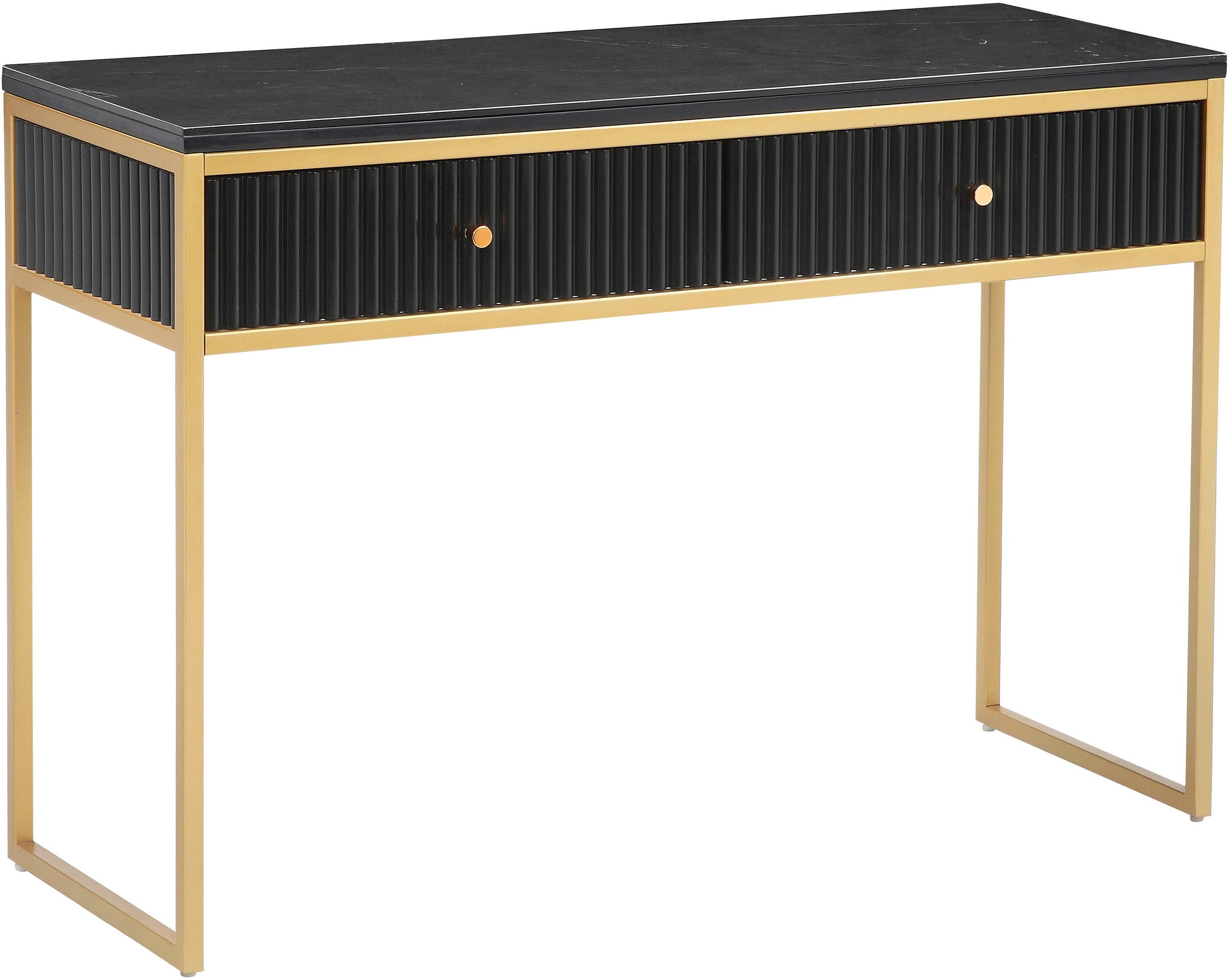 Leonique Konsolentisch »Fleuriss« Keramikplatte, goldene Beine, FSC-zertifi günstig online kaufen