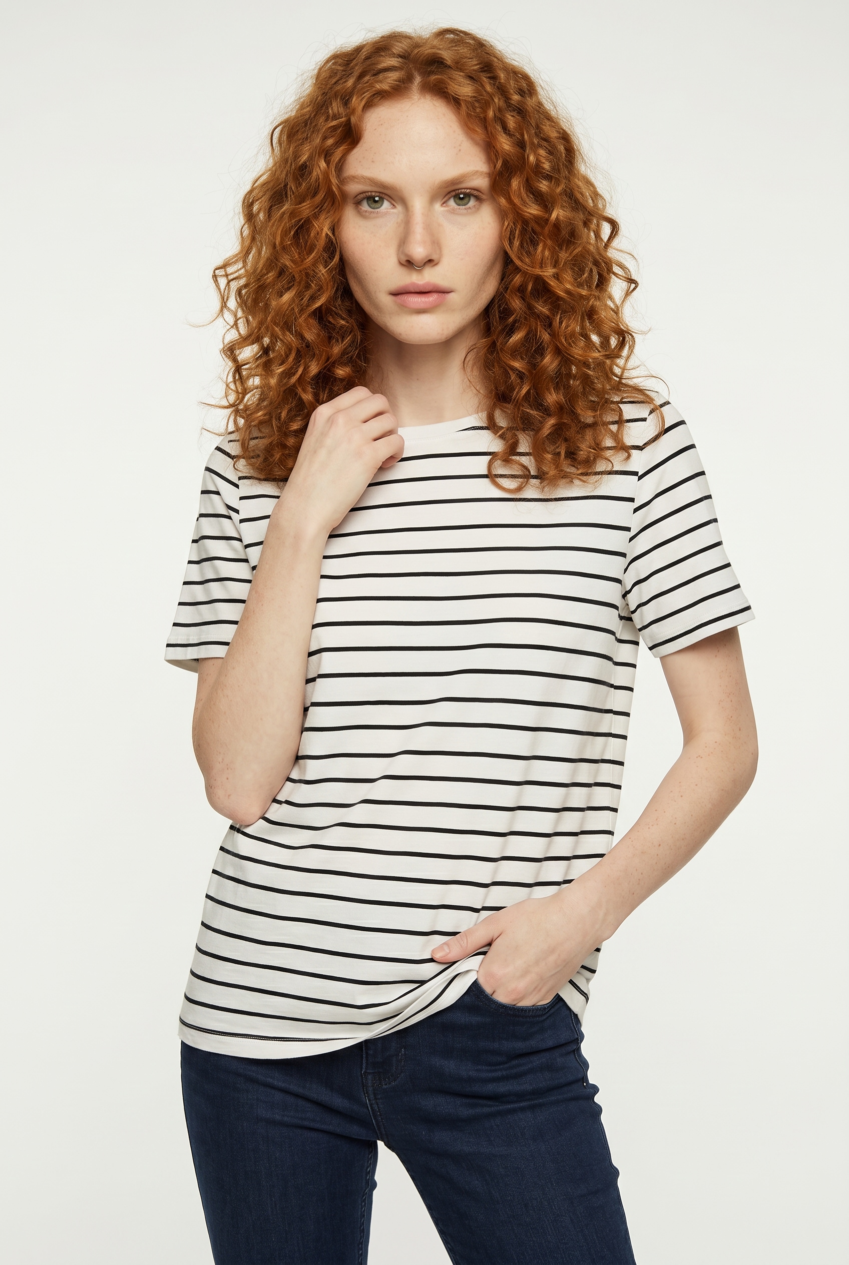 ONLY CARMAKOMA Rundhalsshirt »CARBLOOM LIFE S/S TOP JRS«