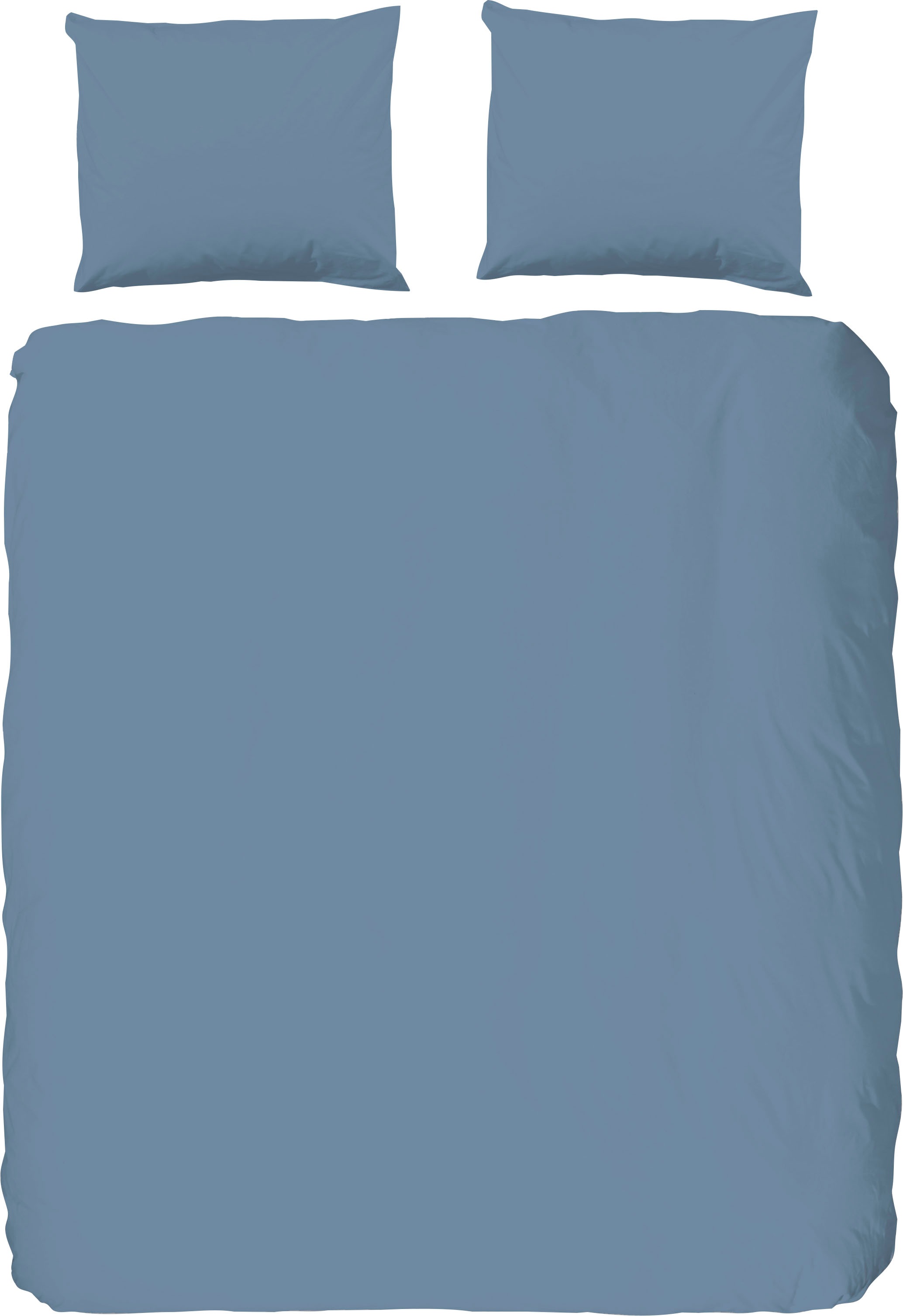 hip Bettwäsche »Hip Uni«, 100% Baumwolle, Mako-Satin, 135x200, Unifarben Weiß, Reißverschluss