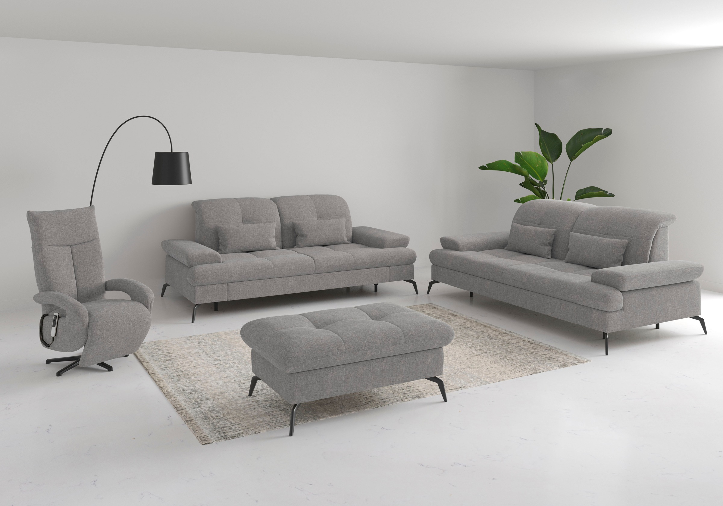sit&more 3-Sitzer »Amica, inkl. Sitztiefenverstellung und Armteilverstellung«, wahlweise mit Kopfteilverstellung und Bettfunktion