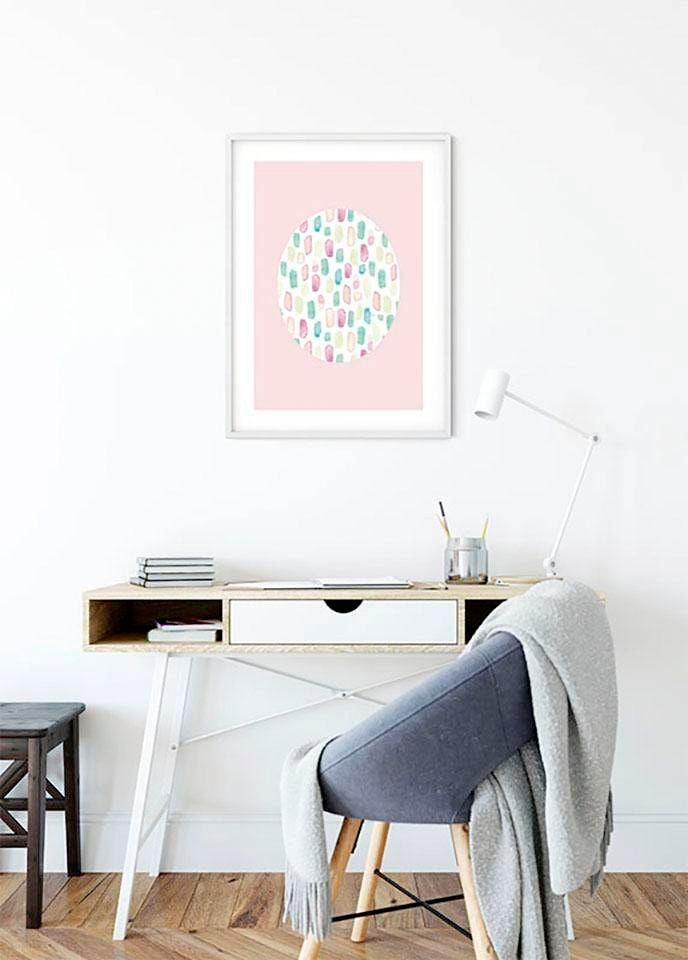 Komar Bild »Shelly Patterns Rose«, Blumen, (1 St.), Wandbild zur Dekoration - ohne Rahmen