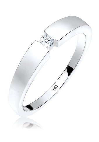 Elli DIAMONDS Verlobungsring »Klassisch Bandring Diamant 0.06 ct. 925 Silber« kaufen
