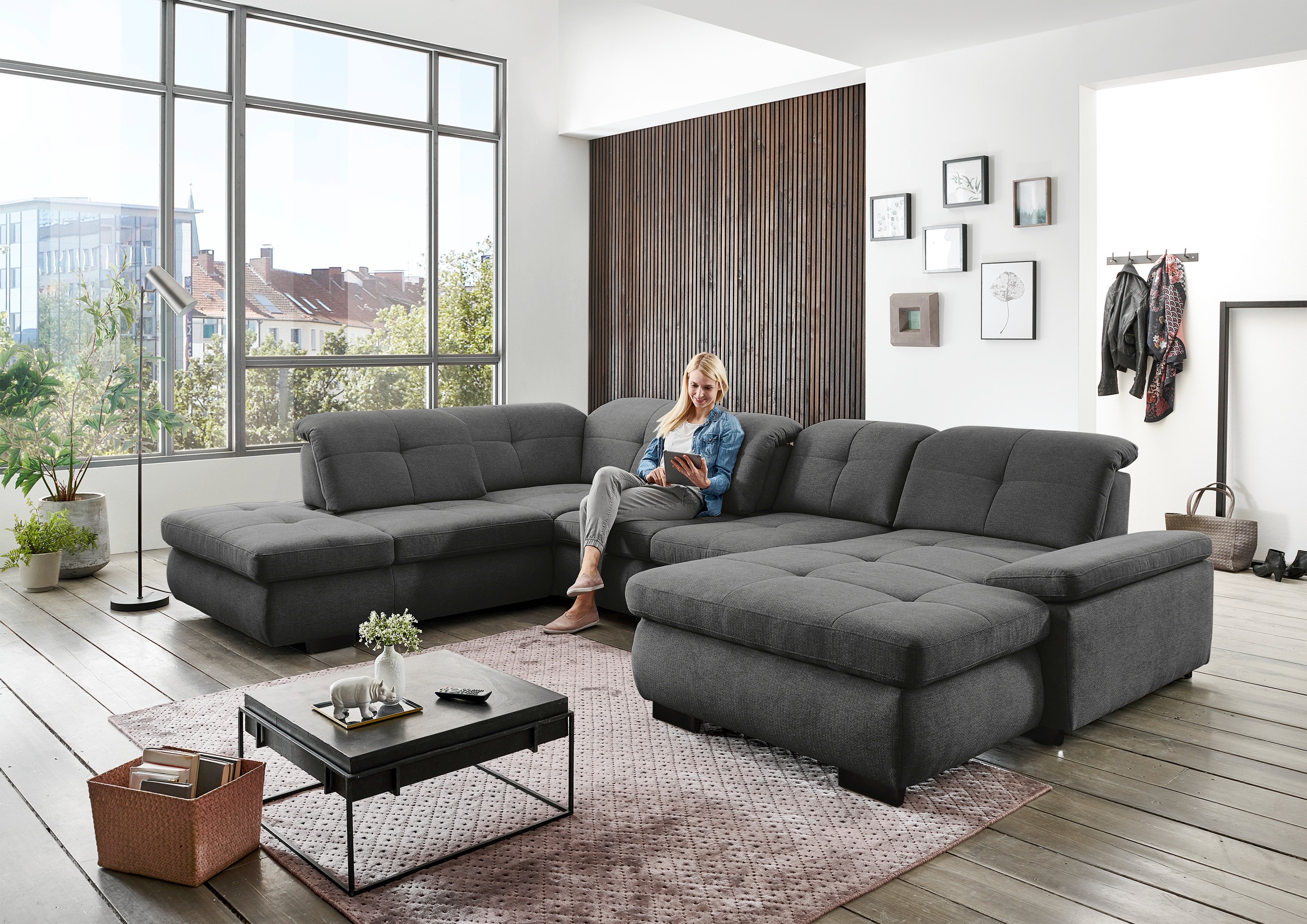 Die PlanBar Ecksofa »MP-IN16012 L-Form, mit Kaltschaum-Polsterung«, inkl. S günstig online kaufen
