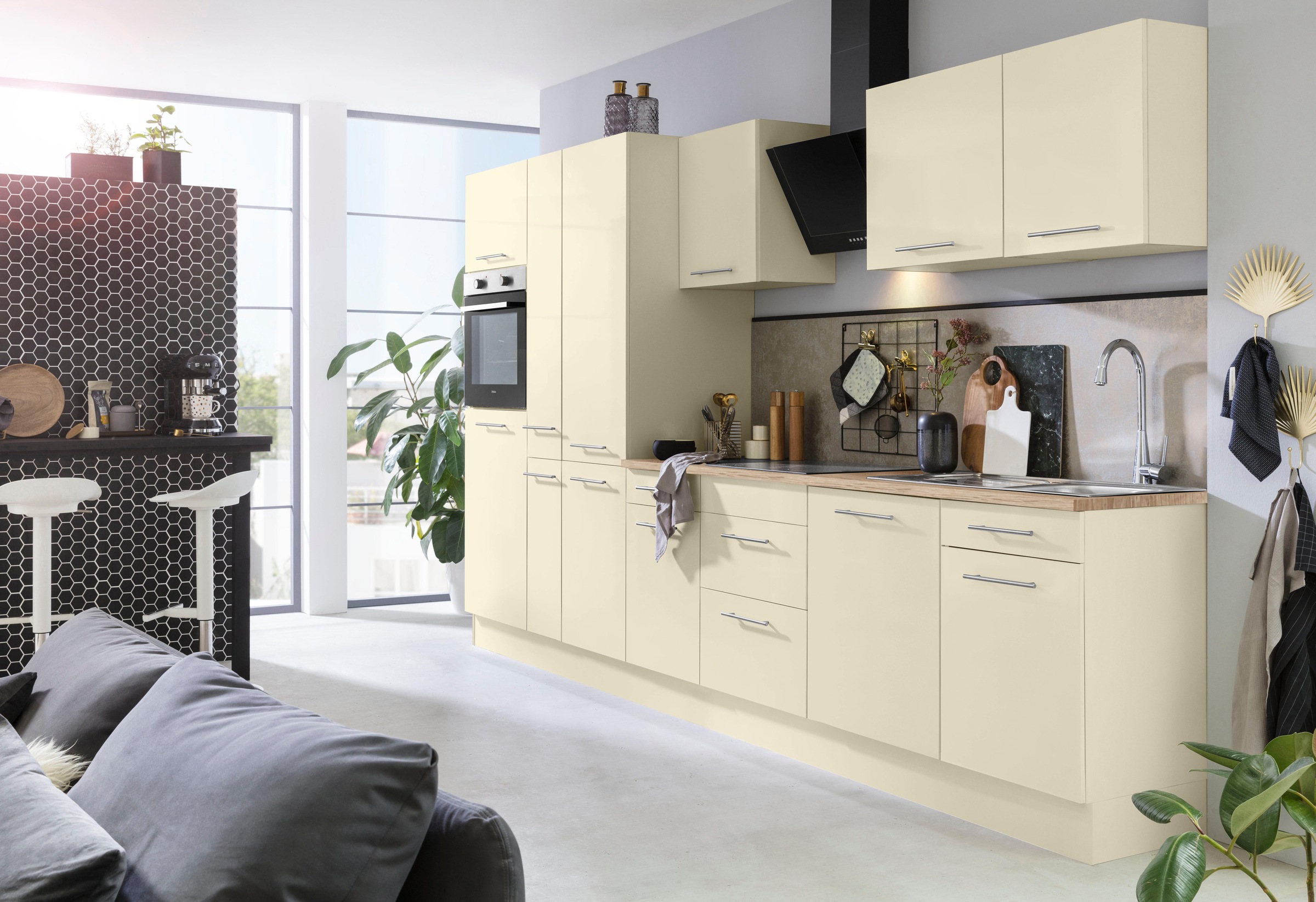 wiho Küchen Küchenzeile »Ela« Breite 360 cm, Soft-Close-Funktion, höhenvers günstig online kaufen