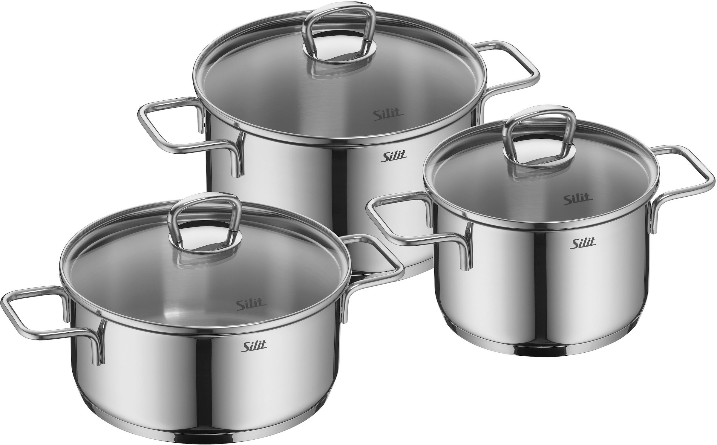 Silit Topf-Set »Alicante« Set, 6 Stk. tlg. Edelstahl 18/10 günstig online kaufen