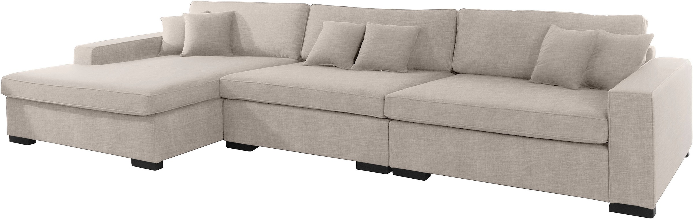 Home affaire Sofa-Eckelement »Skara XXL L-Form«, Lounge-Sofa XXL mit Federkern-Polsterung, in vielen Bezugsvarianten