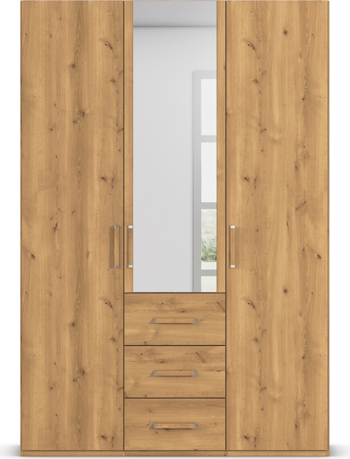 rauch Drehtürenschrank »Kleiderschrank Schrank Garderobe Schlafzimmerschrank EVELYN«, (in 2 Höhen 197 oder 210 cm erhältlich), in elegantem Stil mit Schubladen 3 Breiten und 2 Höhen MADE IN GERMANY