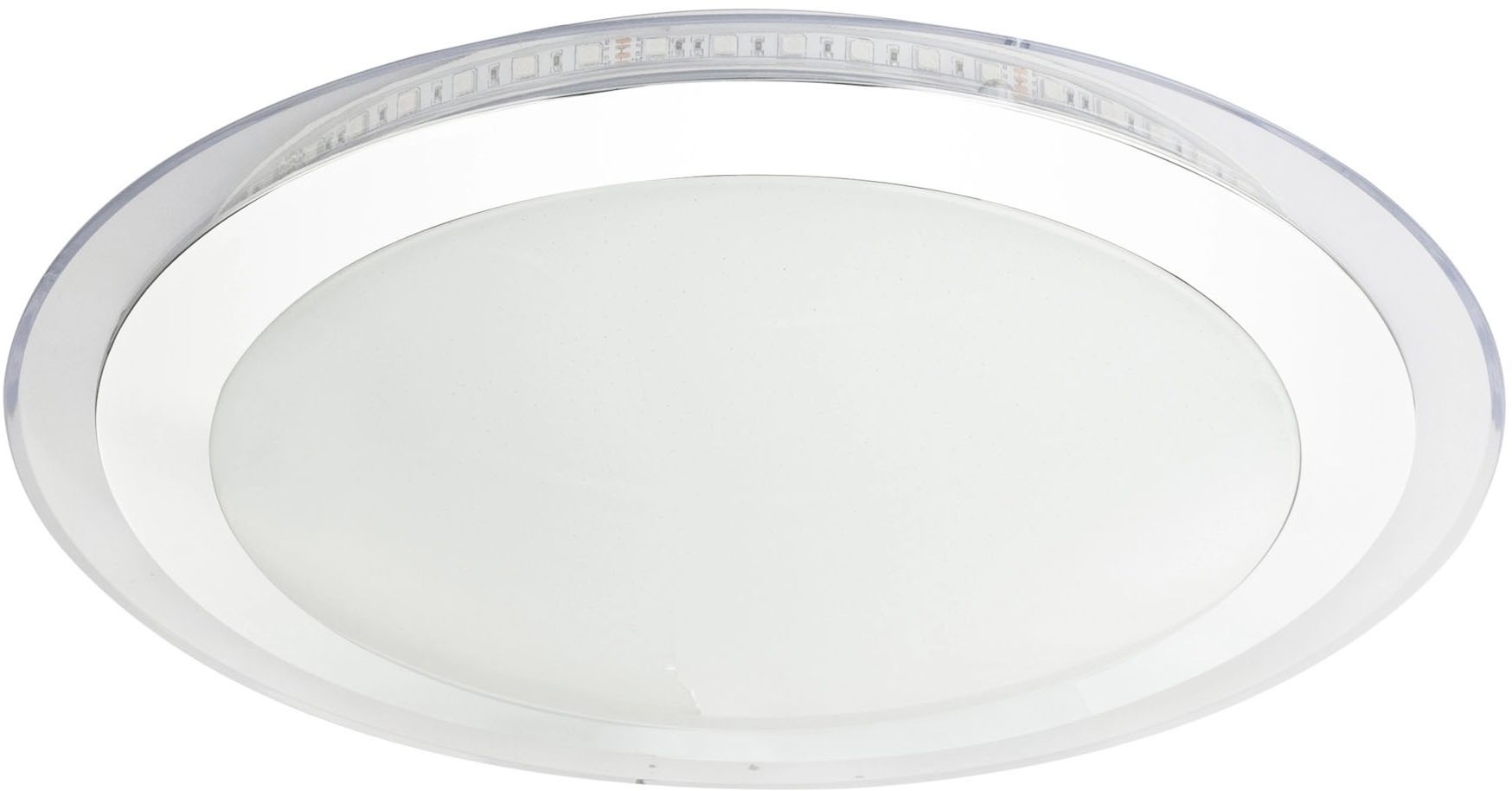 GLOBO LIGHTING LED Deckenleuchte »NICOLE II«, Leuchtmittel LED-Modul | LED fest integriert, Deckenlampe, Farbwechsel Rot-Grün-Blau, rund, Durchmesser 42,5cm