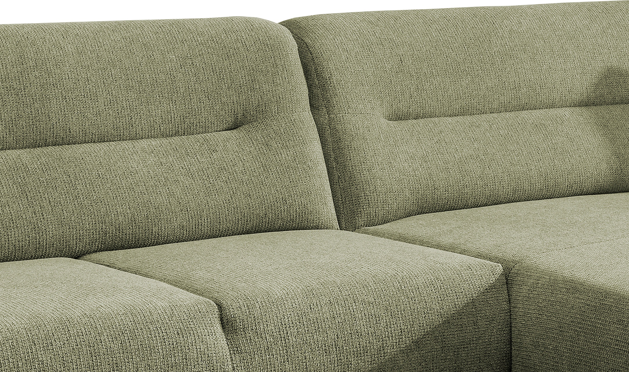 INOSIGN Ecksofa »Drago, elegant und zeitlos, komfortabel, Holzfuß, L-Form«, frei im Raum stellbar, inkl. 2 Zierkissen