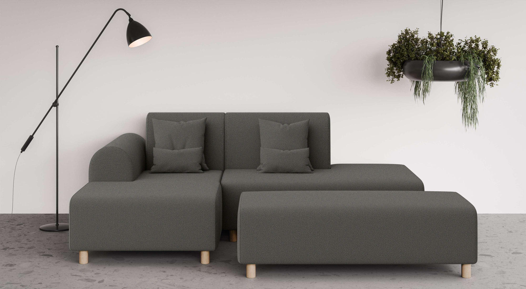INOSIGN Ecksofa »Suyala«, L-Form mit Hocker günstig online kaufen