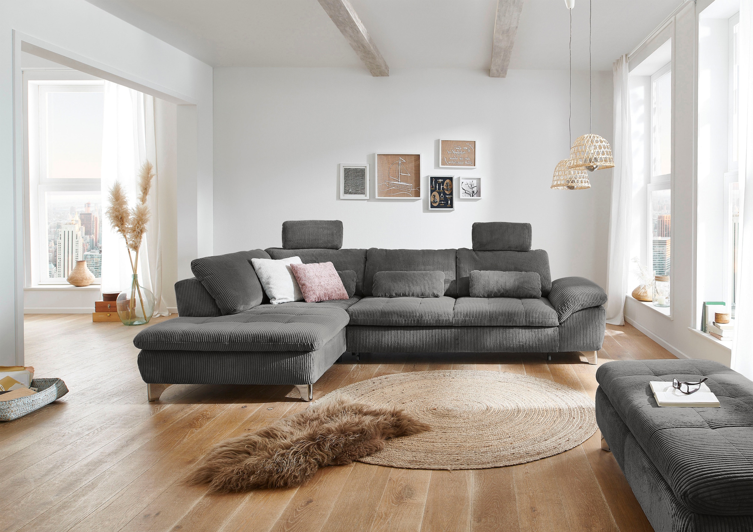 Die PlanBar Ecksofa »MP-IN14007 L-Form«, wahlweise mit Bettfunktion und ver günstig online kaufen