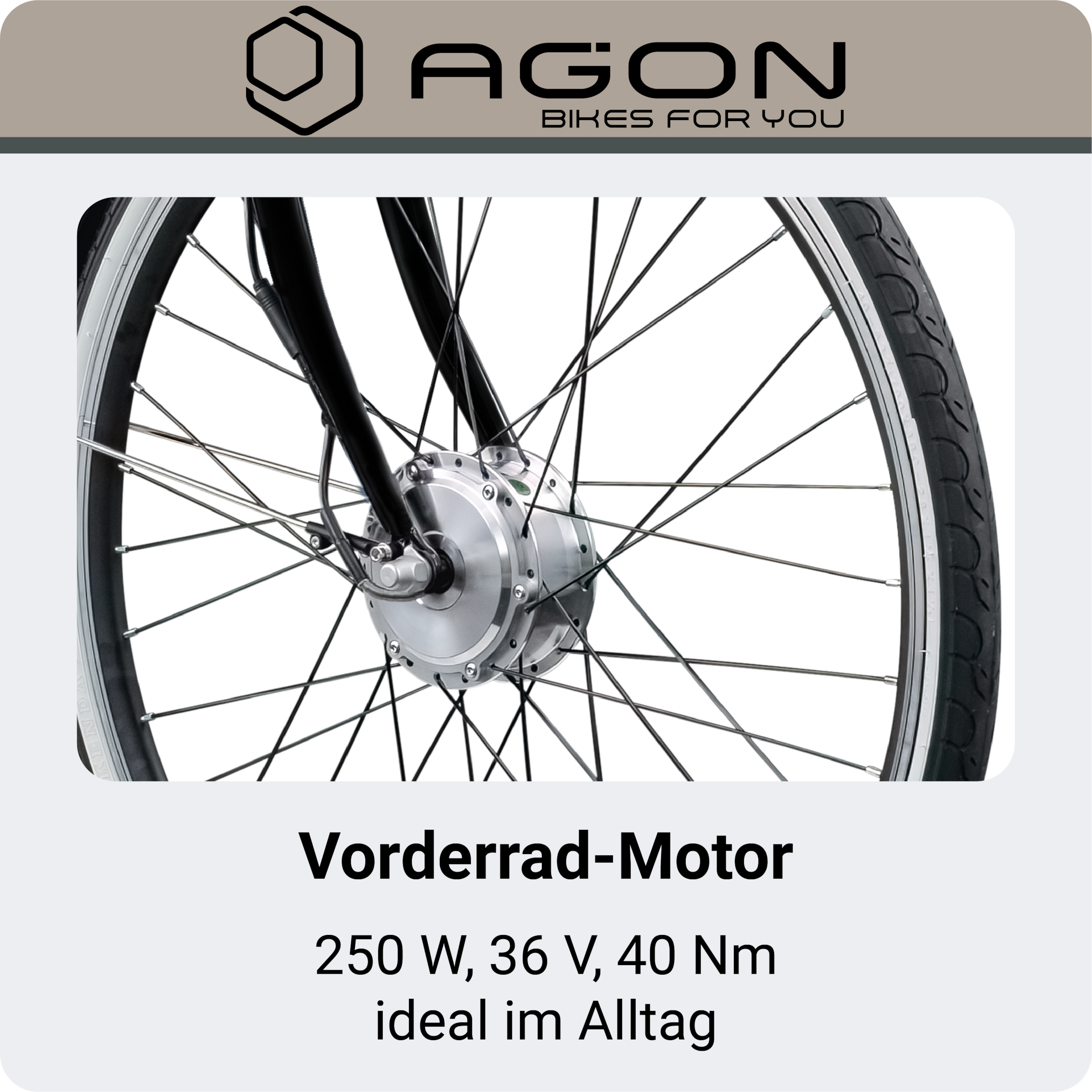 AGON »Assist« 3 Gang Nabenschaltung Frontmotor 250 W tiefer Einstieg