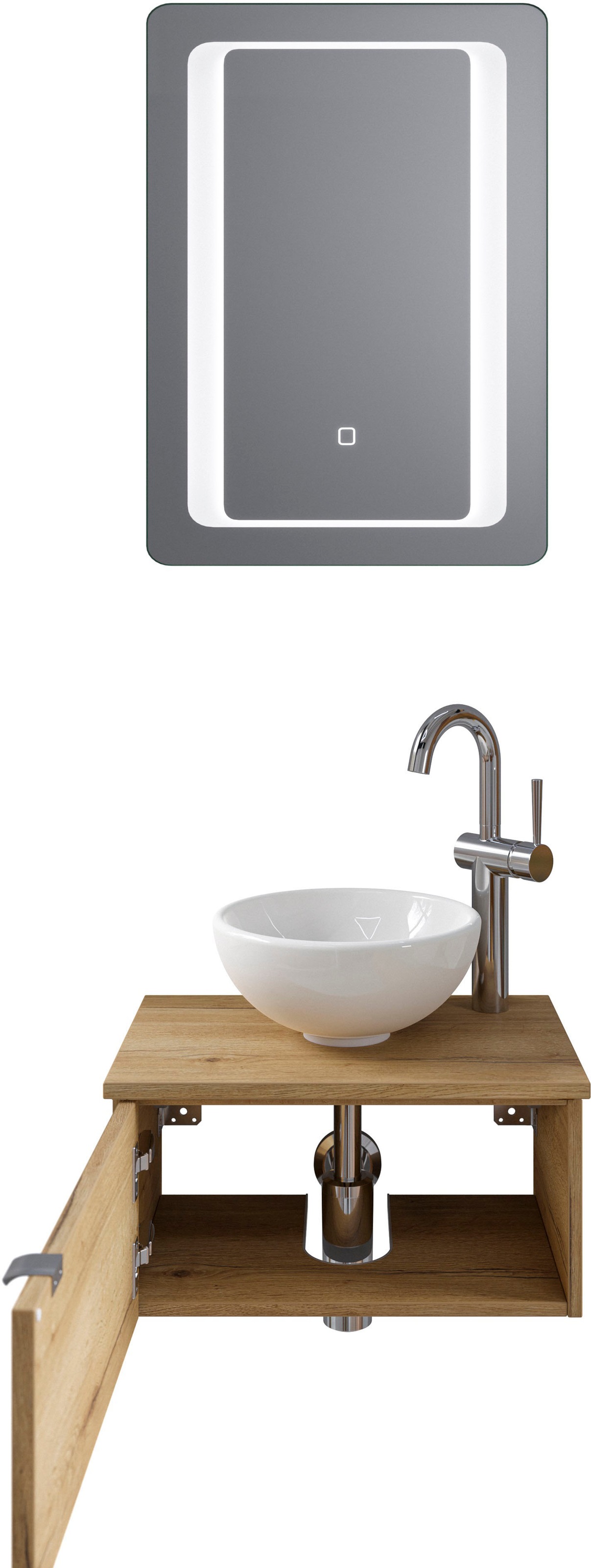 Saphir Badmöbel-Set »Serie 6915« 4 Stk. tlg. Gäste-Bad, 51 cm breit, mit LE günstig online kaufen