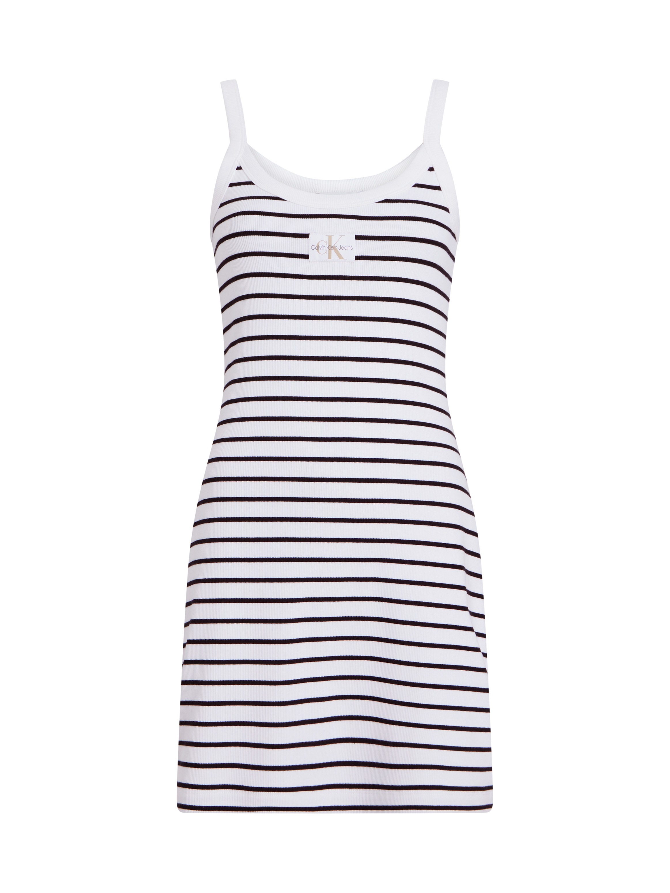 Calvin Klein Jeans Spaghettikleid »WOVEN LABEL RIB TANK DRESS«, mit Logopatch