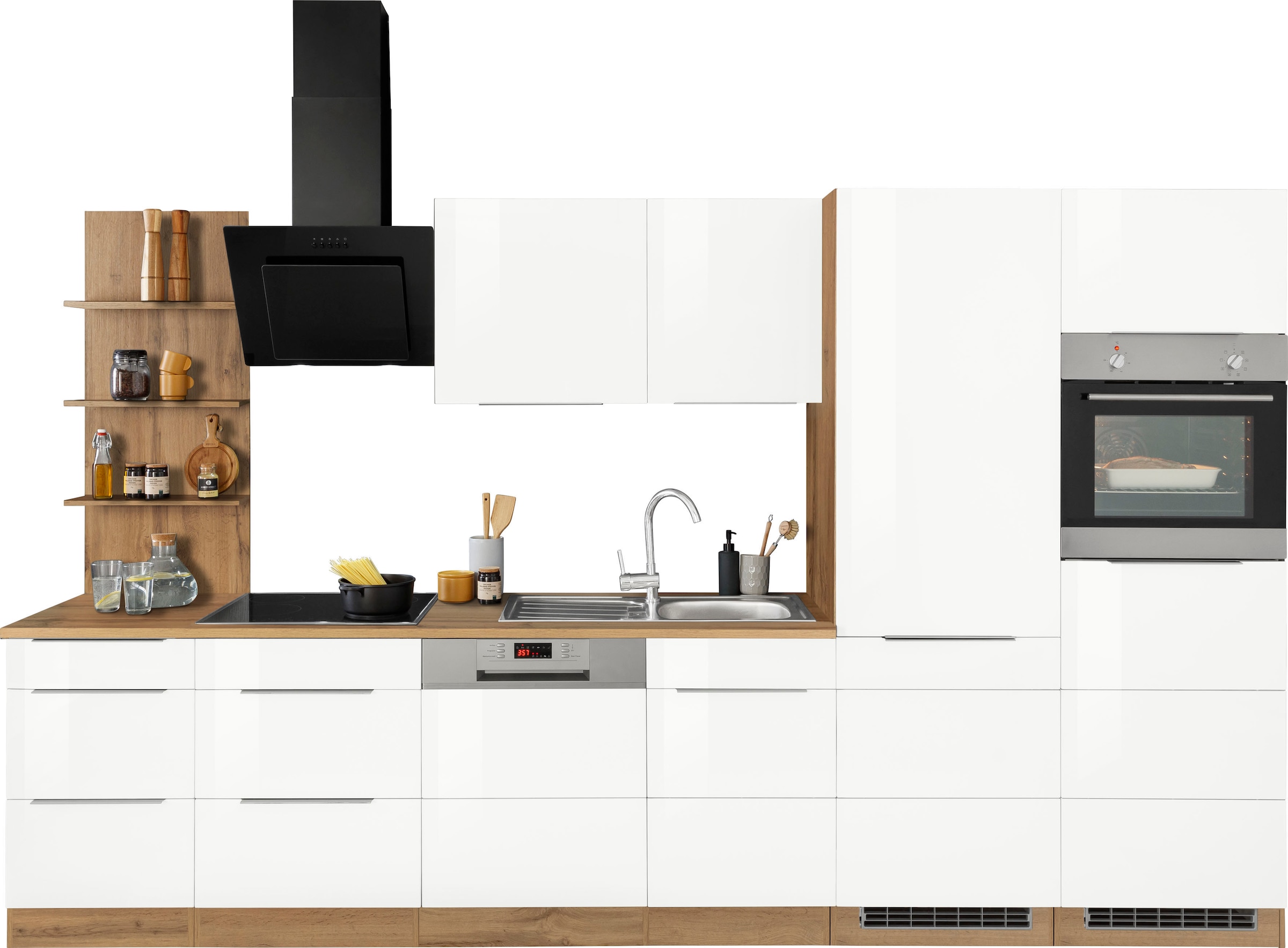 KOCHSTATION Küchenzeile »KS-Brindisi Breite 340 cm«, wahlweise mit E-Geräte günstig online kaufen
