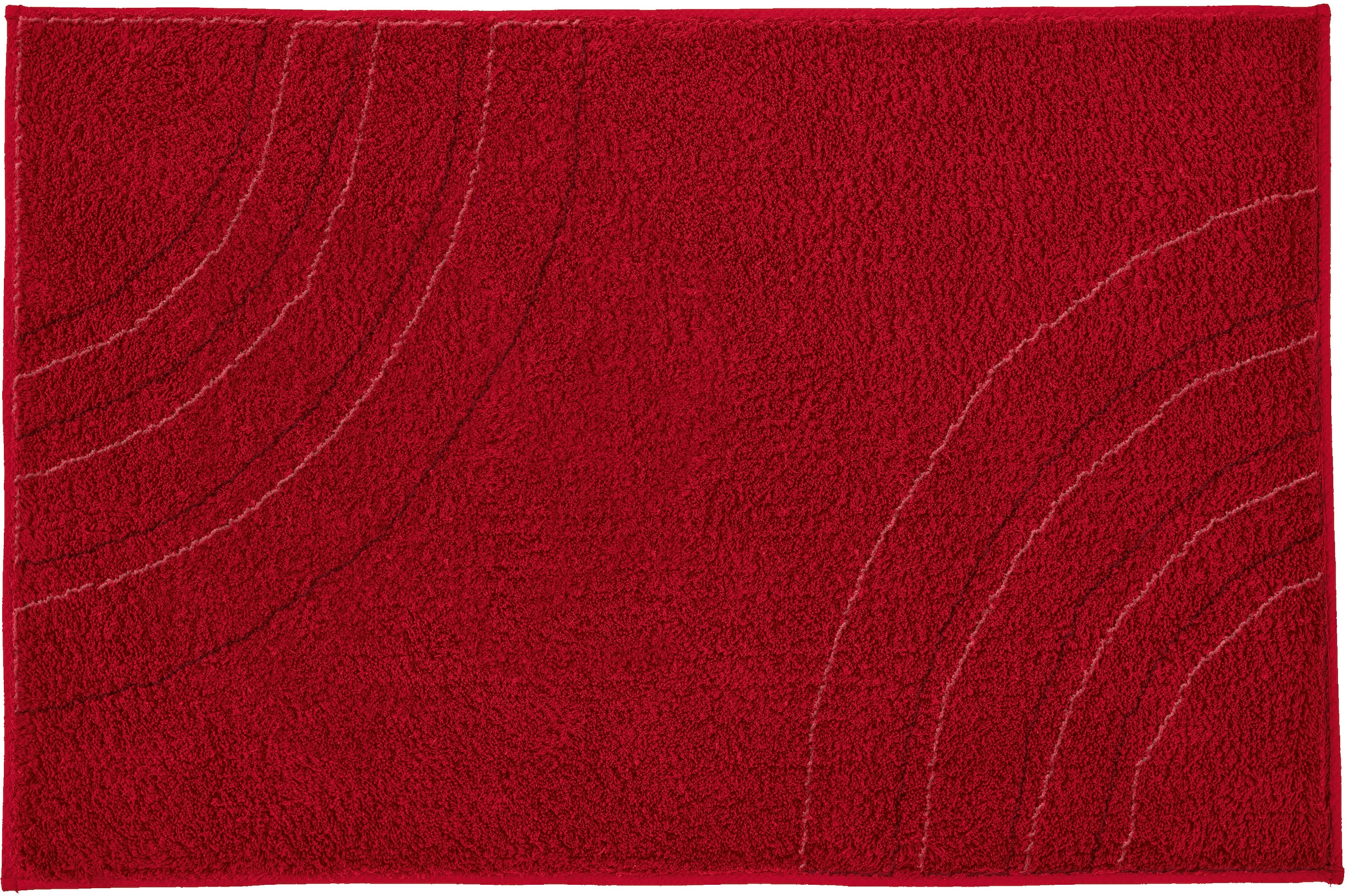 Kleine Wolke Badematte »»Saturn«« Höhe 25 mm rutschhemmend beschichtet fußbodenheizungsgeeignet Badteppich, Uni Farben, modernes Design, Hoch-Tief Effekt