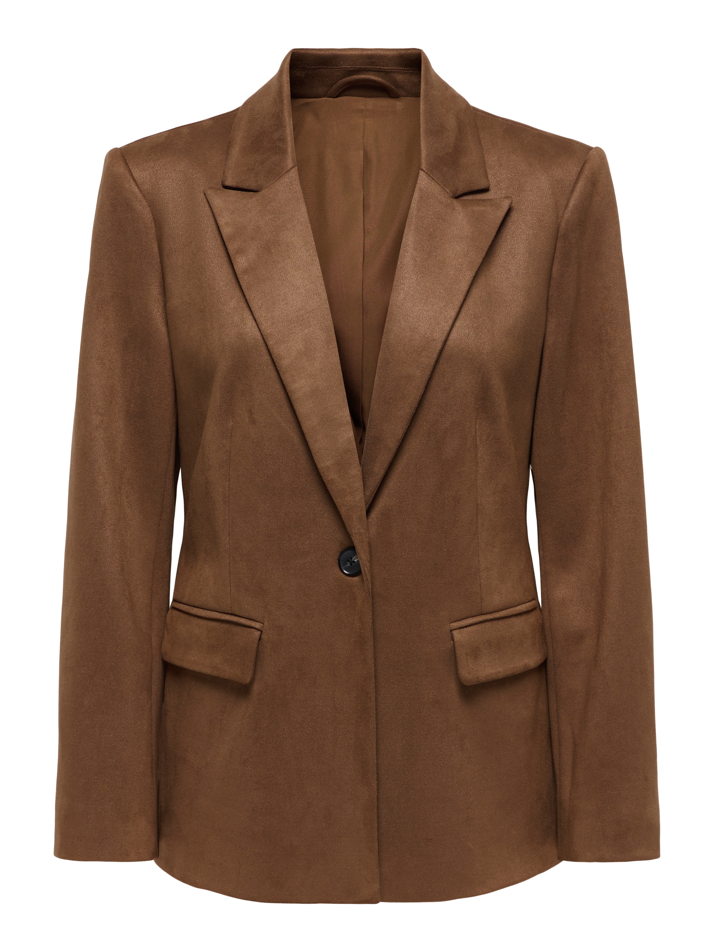ONLY Lederimitat-Blazer »ONLADDI L/S FAUX SUEDE BLAZER TLR« Materialmix, loose fit