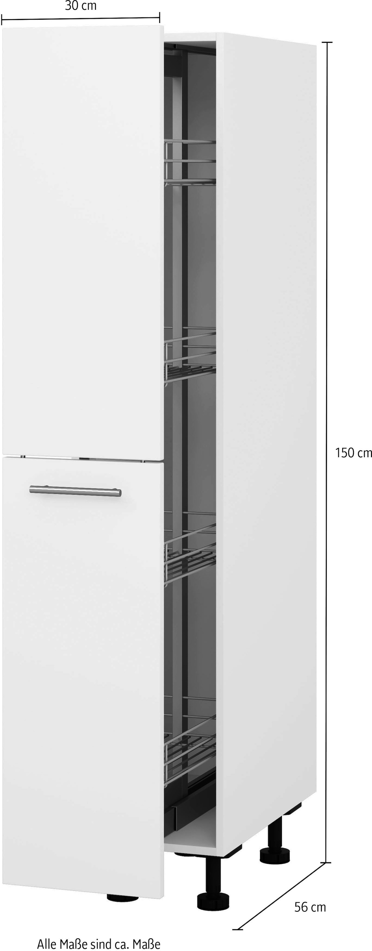 KOCHSTATION Apothekerschrank »"KS-Scafa"«, Breite 30 cm, mit 4 Einlegekörben