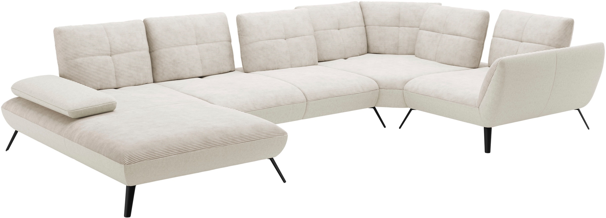 Places of Style Wohnlandschaft »Mikado U-Form«, inkl. Sitztiefenverstellung und Armteilverstellung