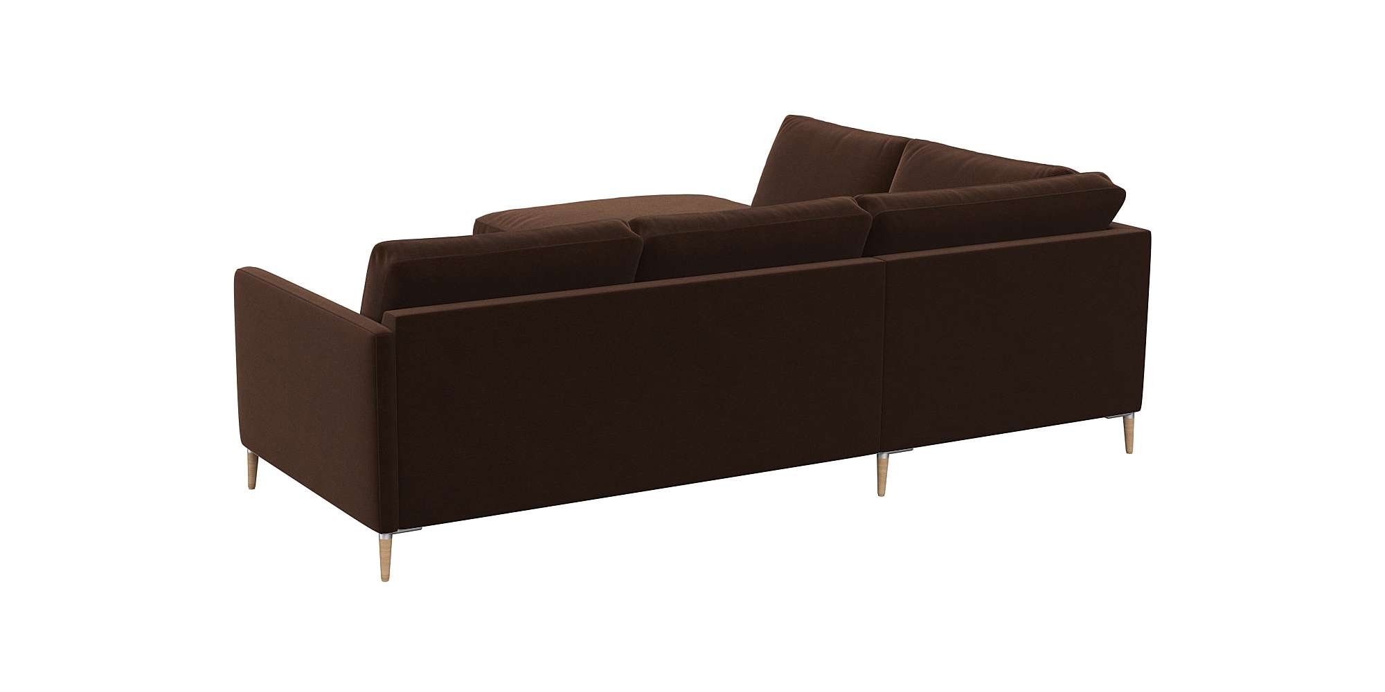 FLEXLUX Ecksofa »Fiore, L-Form, super bequem durch Kaltschaum im Sitz«, schmale Armlehnen, Füße Alu/Eiche, B/T 234/225 cm
