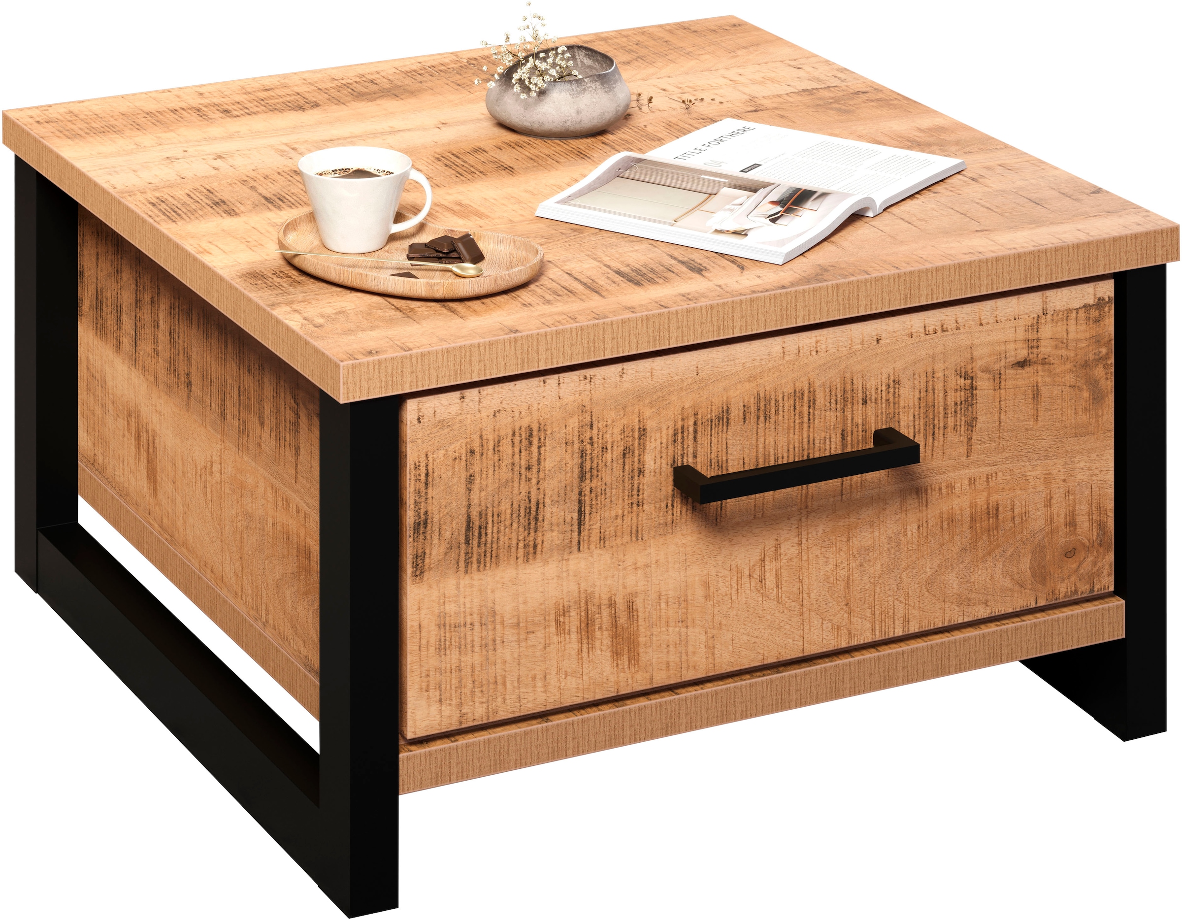 Home affaire Couchtisch »Elda« 1 Stk. tlg. Couchtisch mit 2 Vollauszug Schu günstig online kaufen