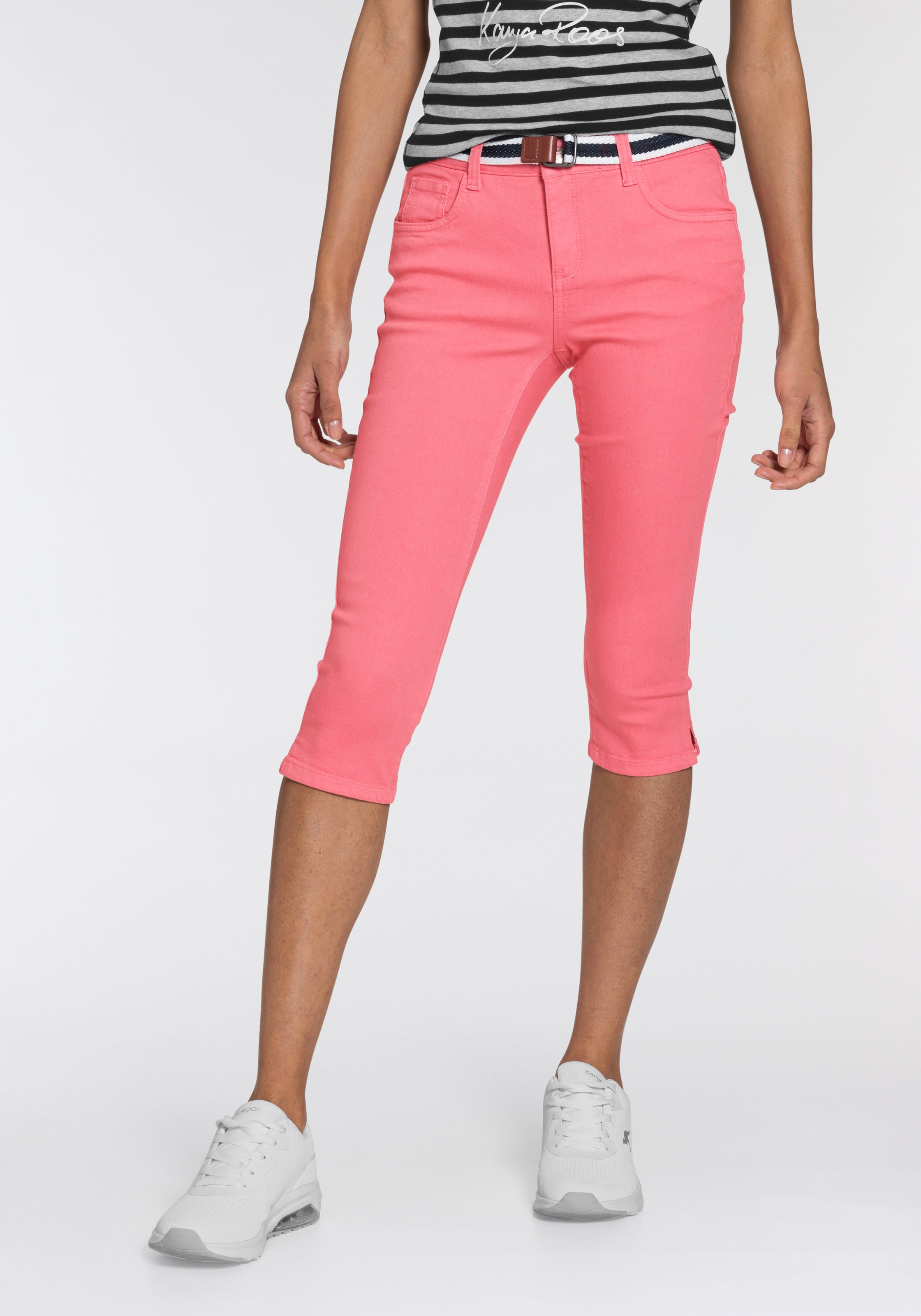 KangaROOS Caprijeans »CAPRI-JEANS mit Gürtel«, (Set, mit abnehmbarem Gürtel), mit... kaufen
