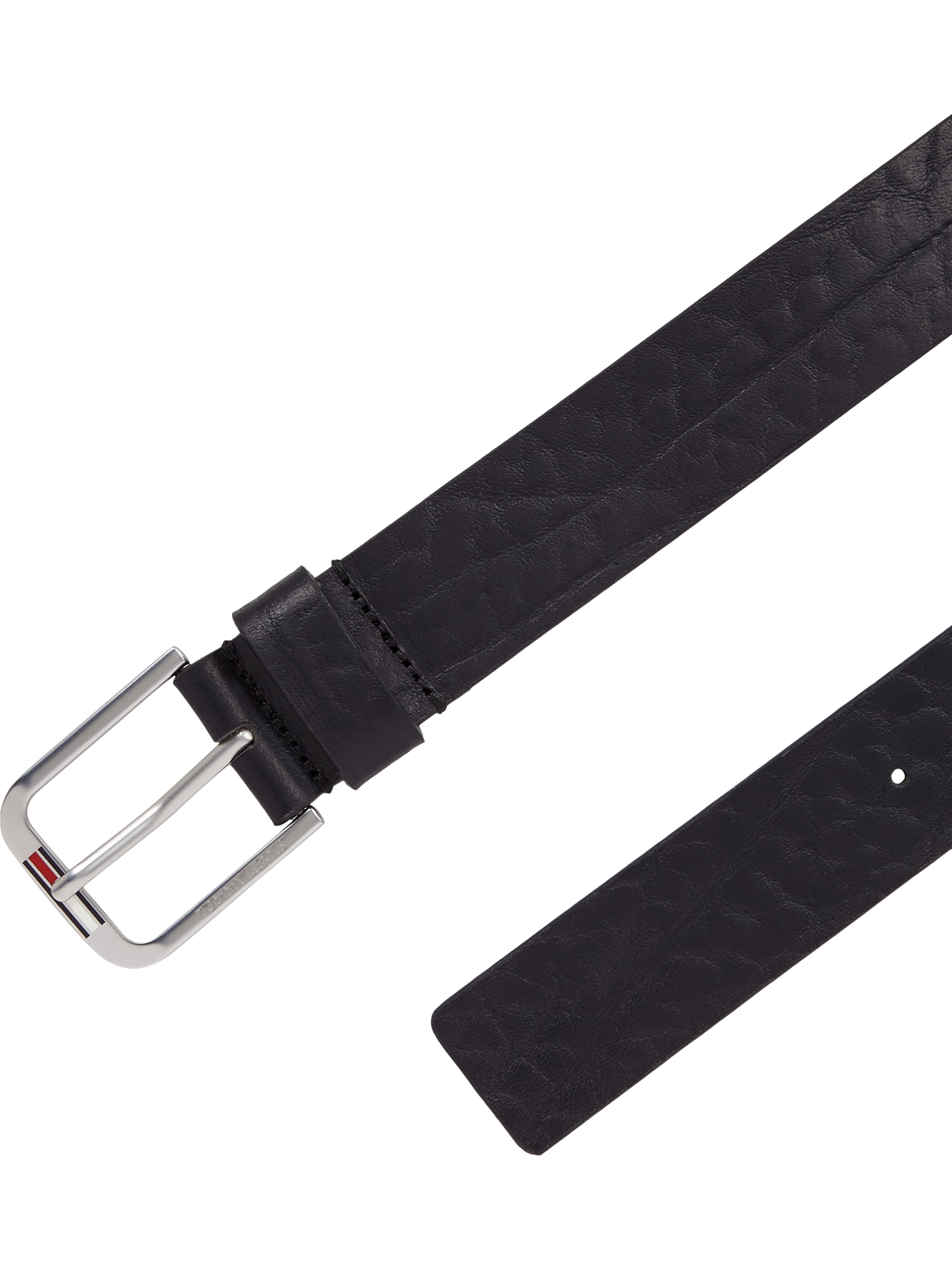 Tommy Jeans Ledergürtel »TJM AUSTIN TEXTURE 3.5«, Label auf der Schließe, genarbtes Leder