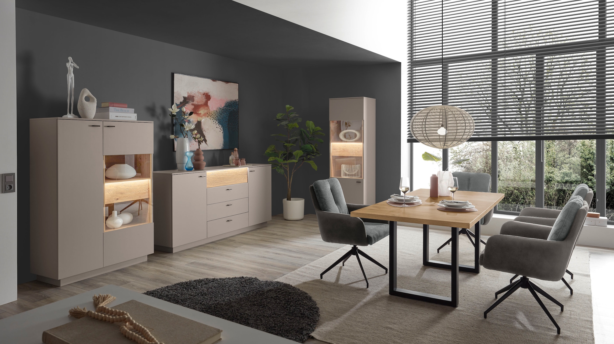 Mäusbacher Esstisch »Lino« Metallgestell in U-Form, ausziehbar 160 auf 210 cm
