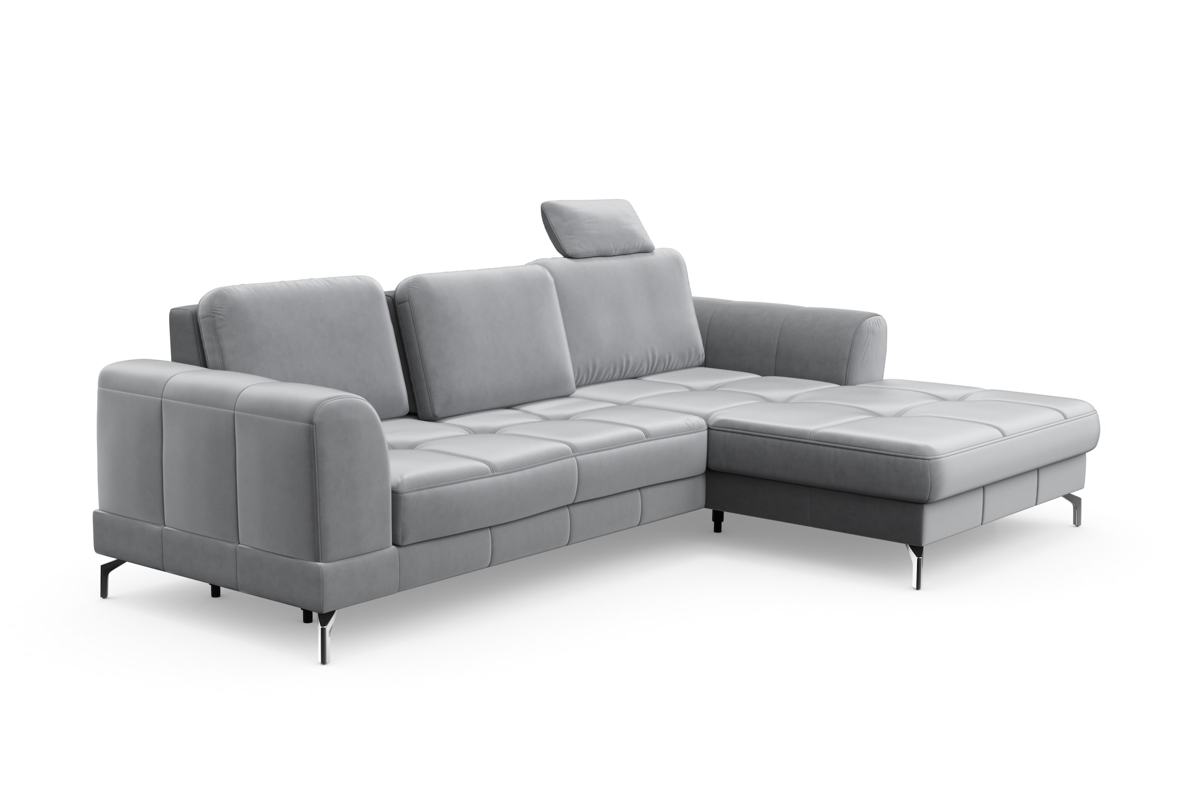 sit&more Ecksofa »Bendigo L-Form« inklusive Sitztiefenverstellung, Bodenfreiheit 12 cm, in 2 Fußfarben