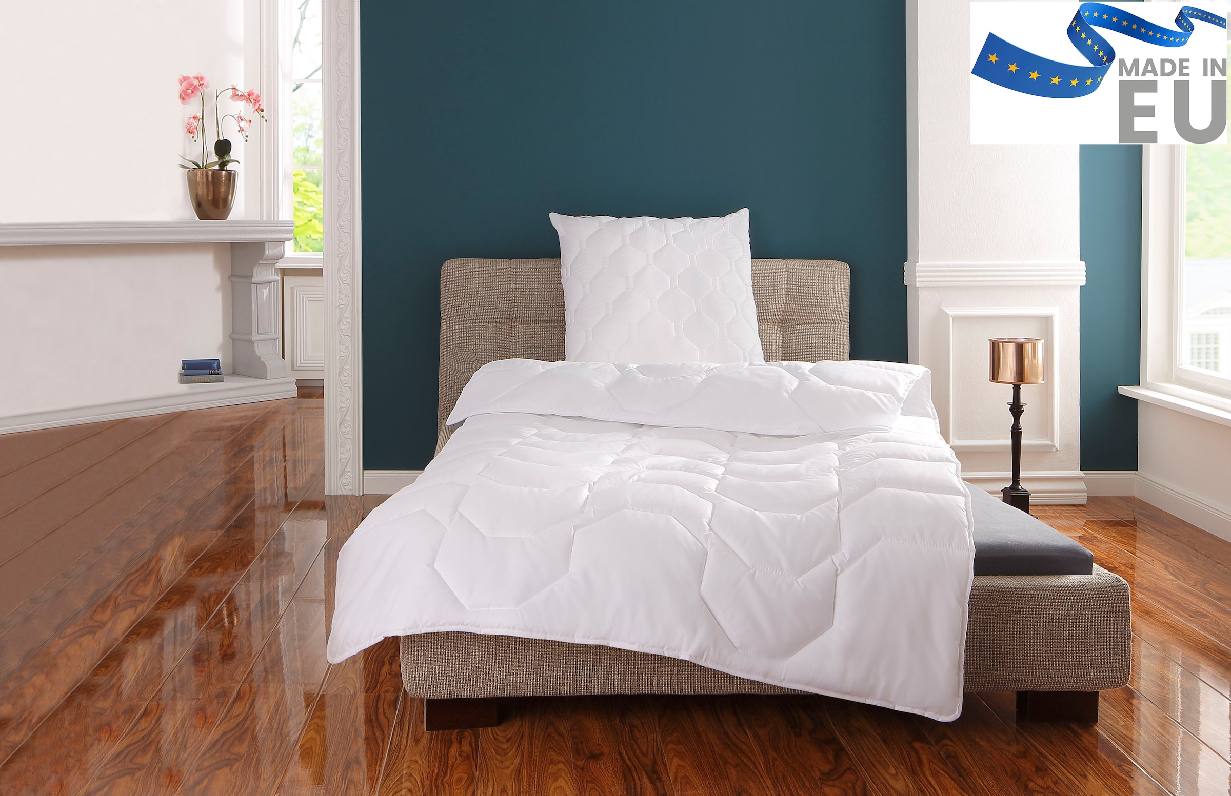 OTTO home Microfaserbettdecke »Rike, Bettdecke 135x200 cm, 155x220 cm« leicht Füllung Polyester Bezug Polyester 1 Stk. tlg. Bettdecken, Sommer, Winter, 4 Jahreszeiten, Decke kochfest bis 95°C