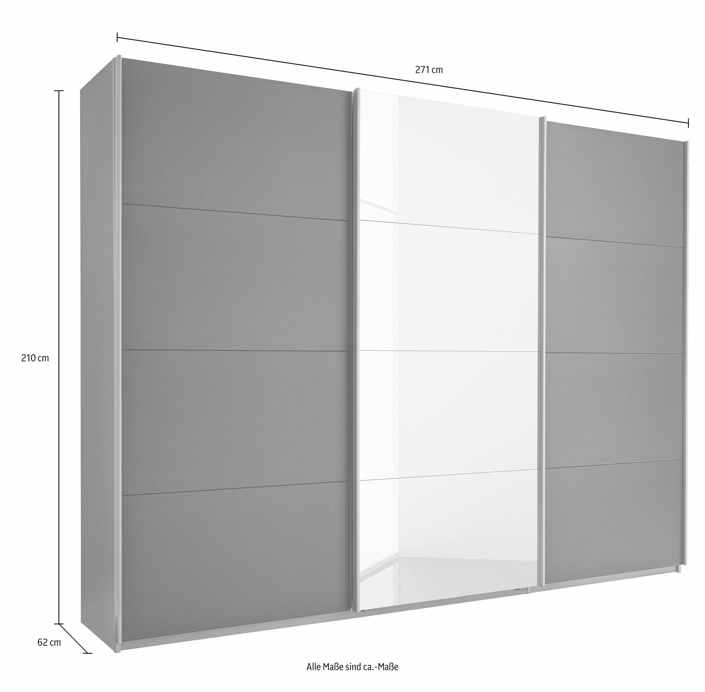 rauch Schwebetürenschrank »Kleiderschrank Schrank Garderobe Schlafzimmerschrank TUBONA«, inkl. Schubkasteneinsatz und zusätzlichen Einlegeböden MADE IN GERMANY