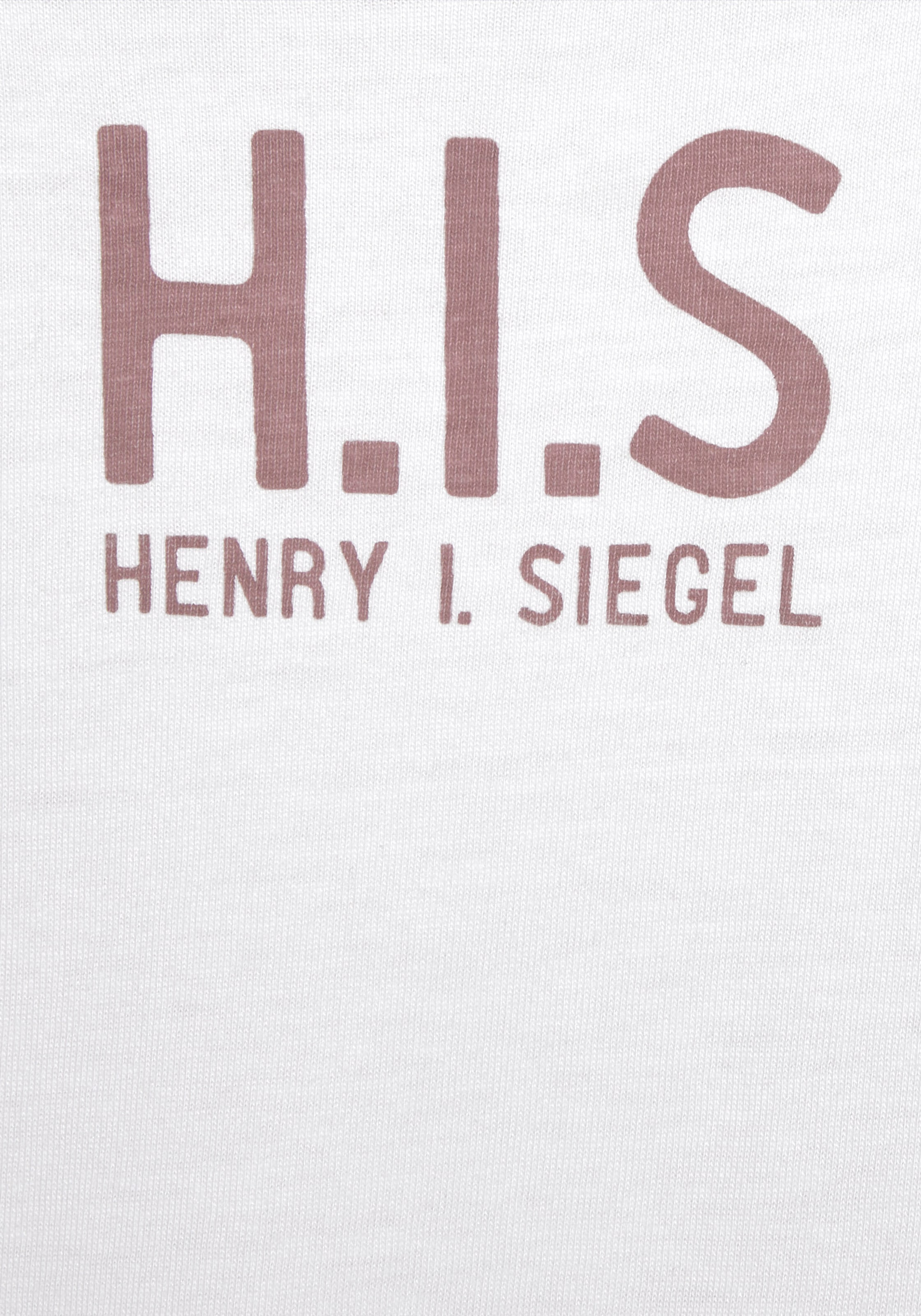 Kurzarmshirt, Online-Shop H.I.S hinten Logoprint kaufen mit im