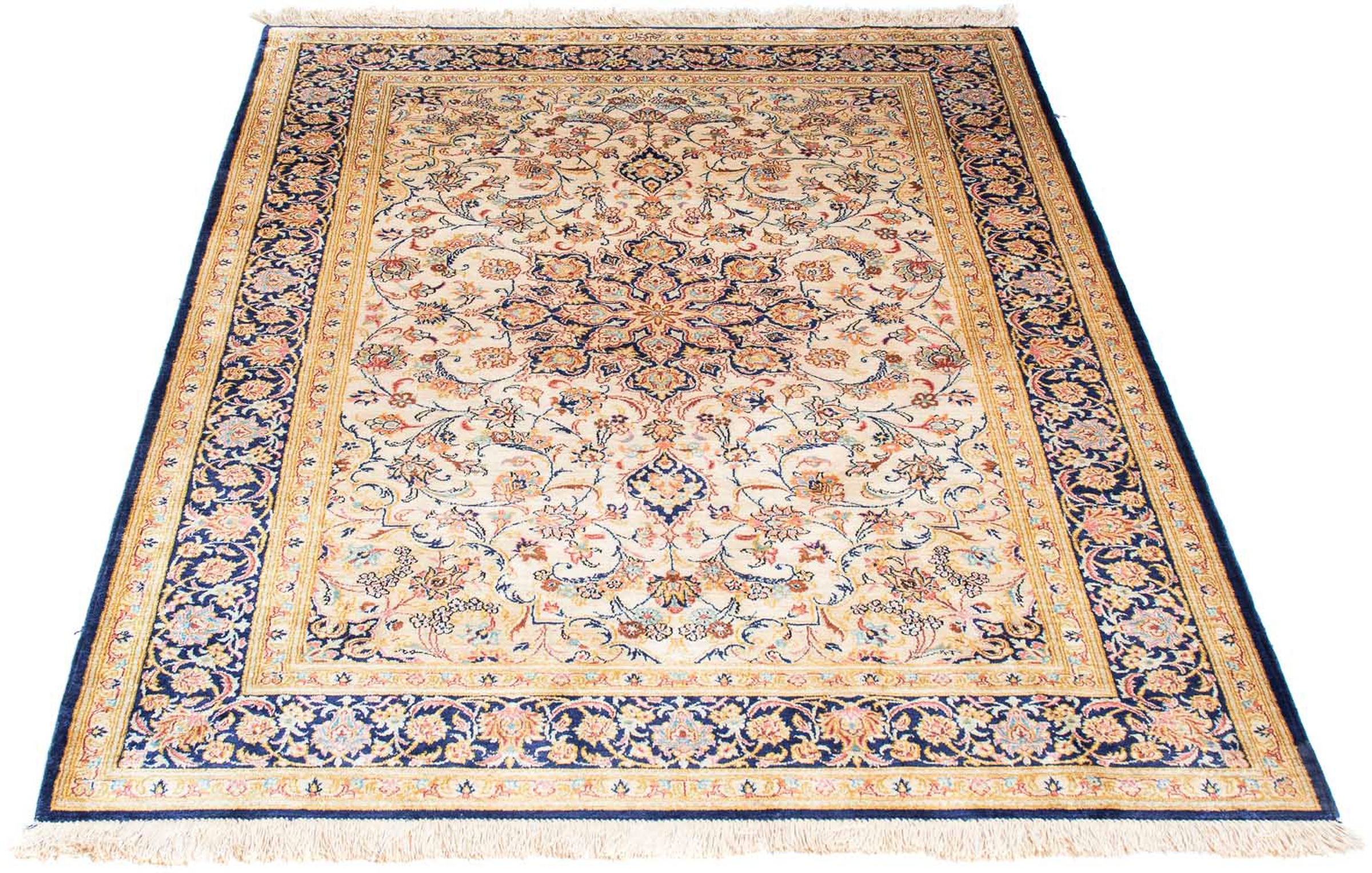 morgenland Orientteppich »Perser - Ghom - 152 x 102 cm - beige«, rechteckig günstig online kaufen