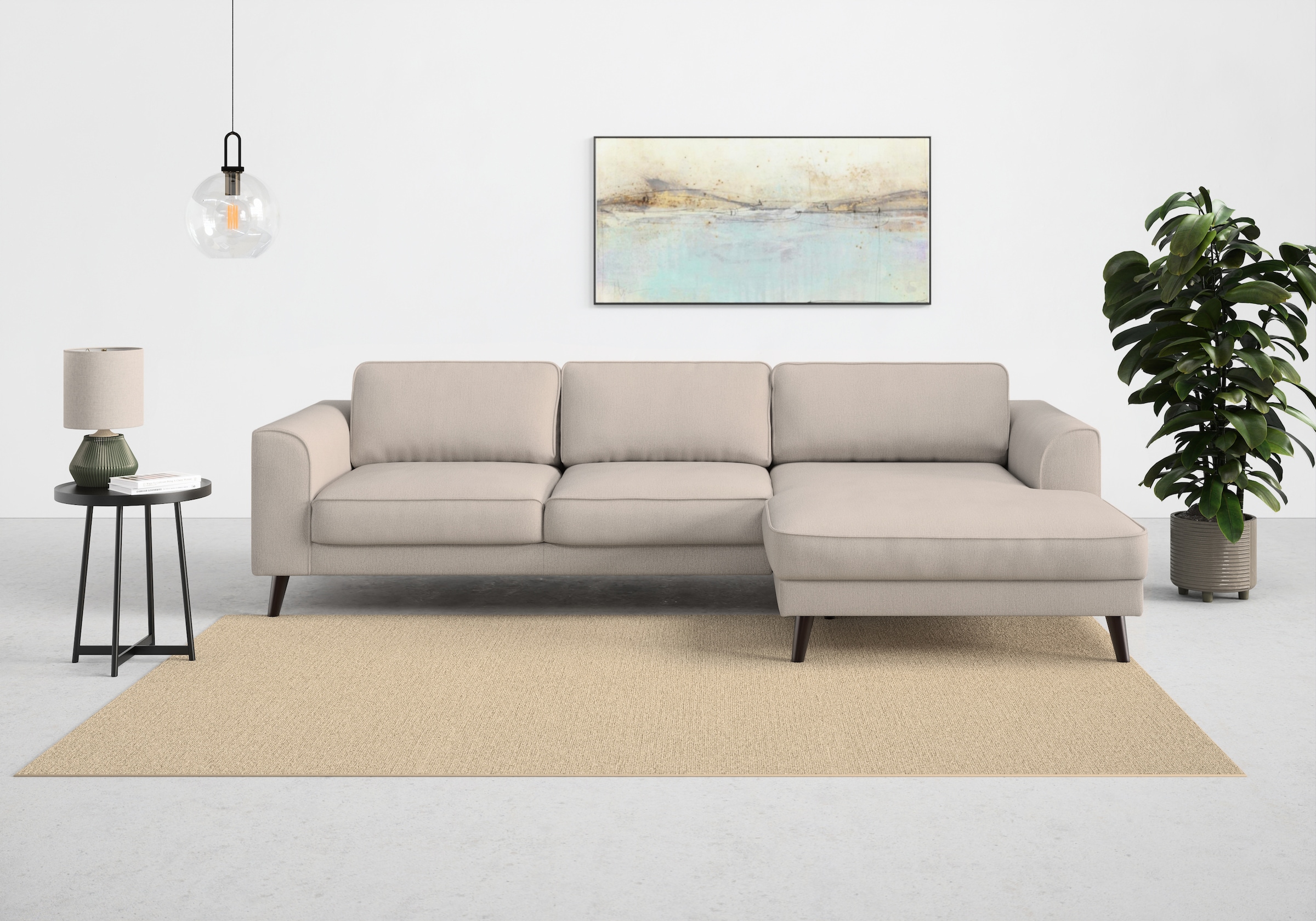 TRENDMANUFAKTUR Ecksofa »Lumber Jack, elegantes Designsofa, zeitlos modern, hoher Sitzkomfort« wahlweise mit Bettfunktion u. Bettkasten, L-Form