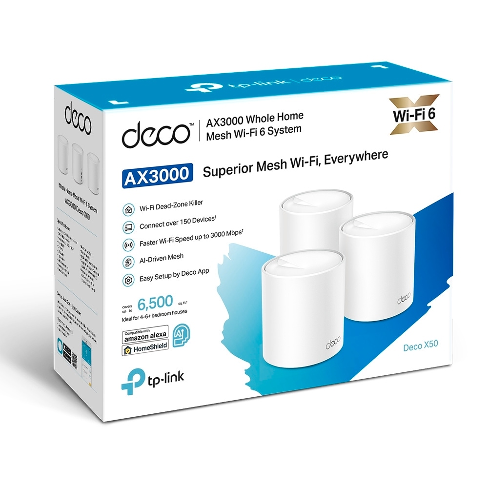 TP-Link WLAN-Repeater »Deco X50 (3er Pack) AX3000 Home Mesh Wi-Fi 6 System«