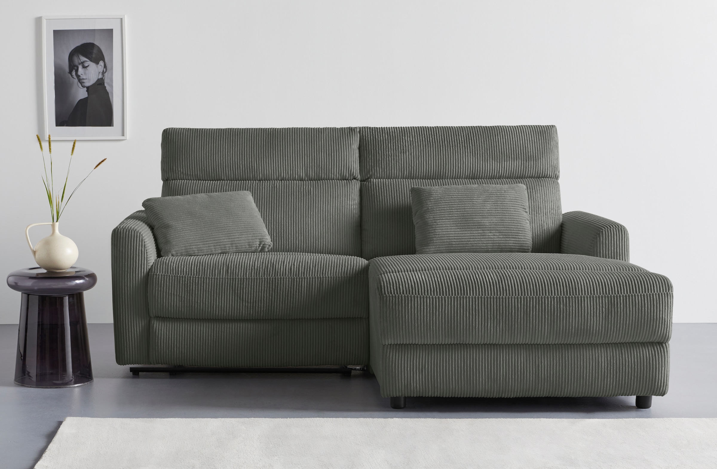 OTTO home Ecksofa »JENNA, L-Form, 209cm, manuelle u. elektrische Funktion, günstig online kaufen