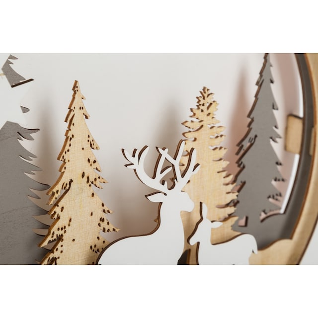 Myflair Möbel & Accessoires Weihnachtsszene »Weihnachtsdeko«,  Winterszenerie, mit LED Beleuchtung, Höhe ca. 29 cm kaufen