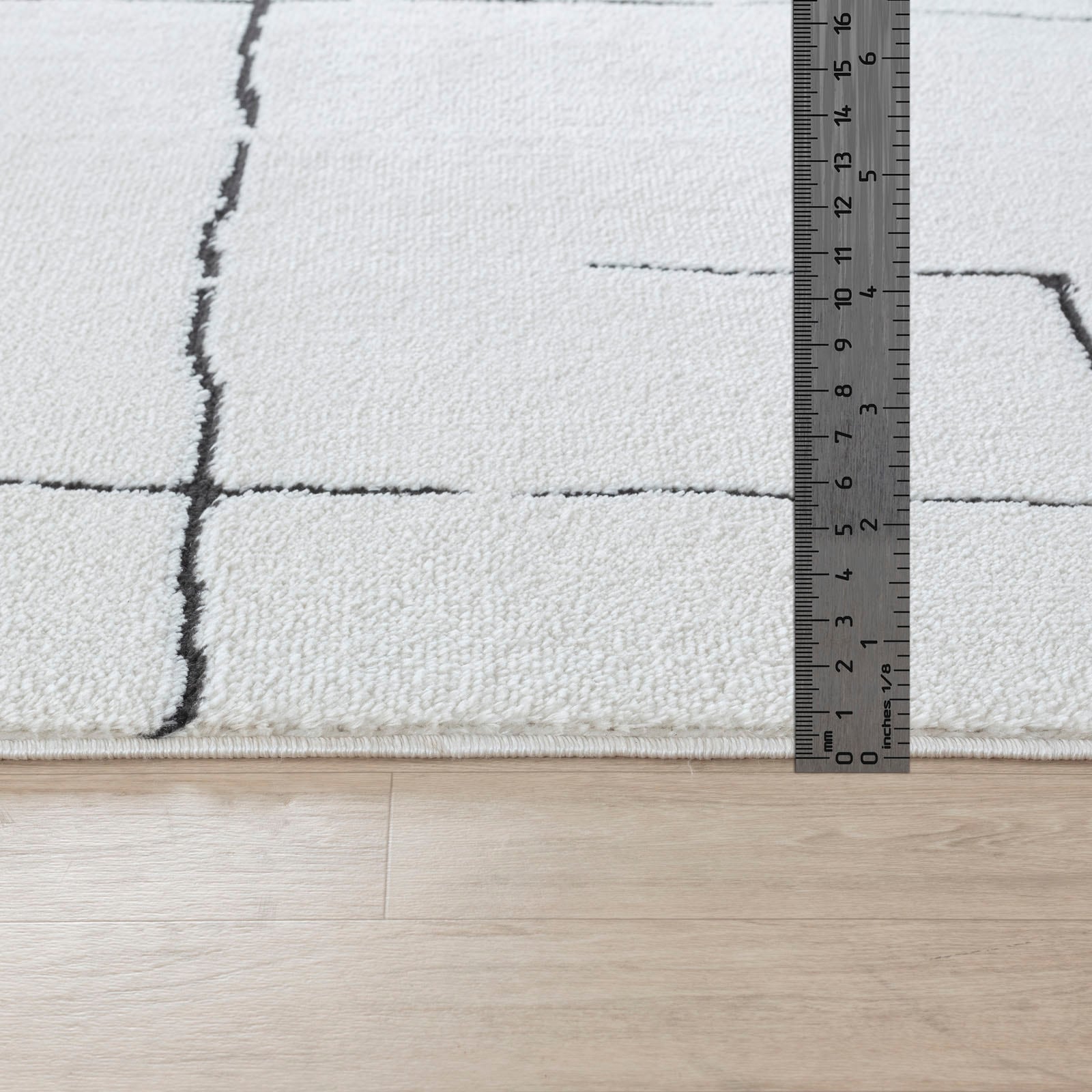 Livabliss Teppich »PRAGUE«, rechteckig, 8 mm Höhe, Skandi Design, Modern Boho Kurzflor Wohnzimmerteppich, Schlafzimmer