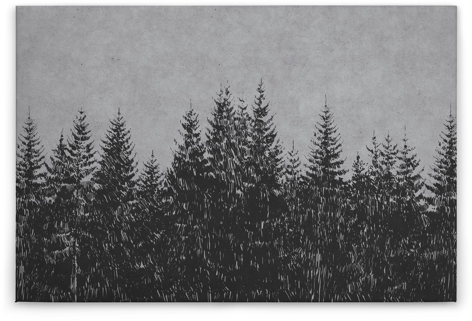 Bricoflor Tannenwald Bild Grau Und Schwarz Industrial Leinwand Bild In Beto günstig online kaufen