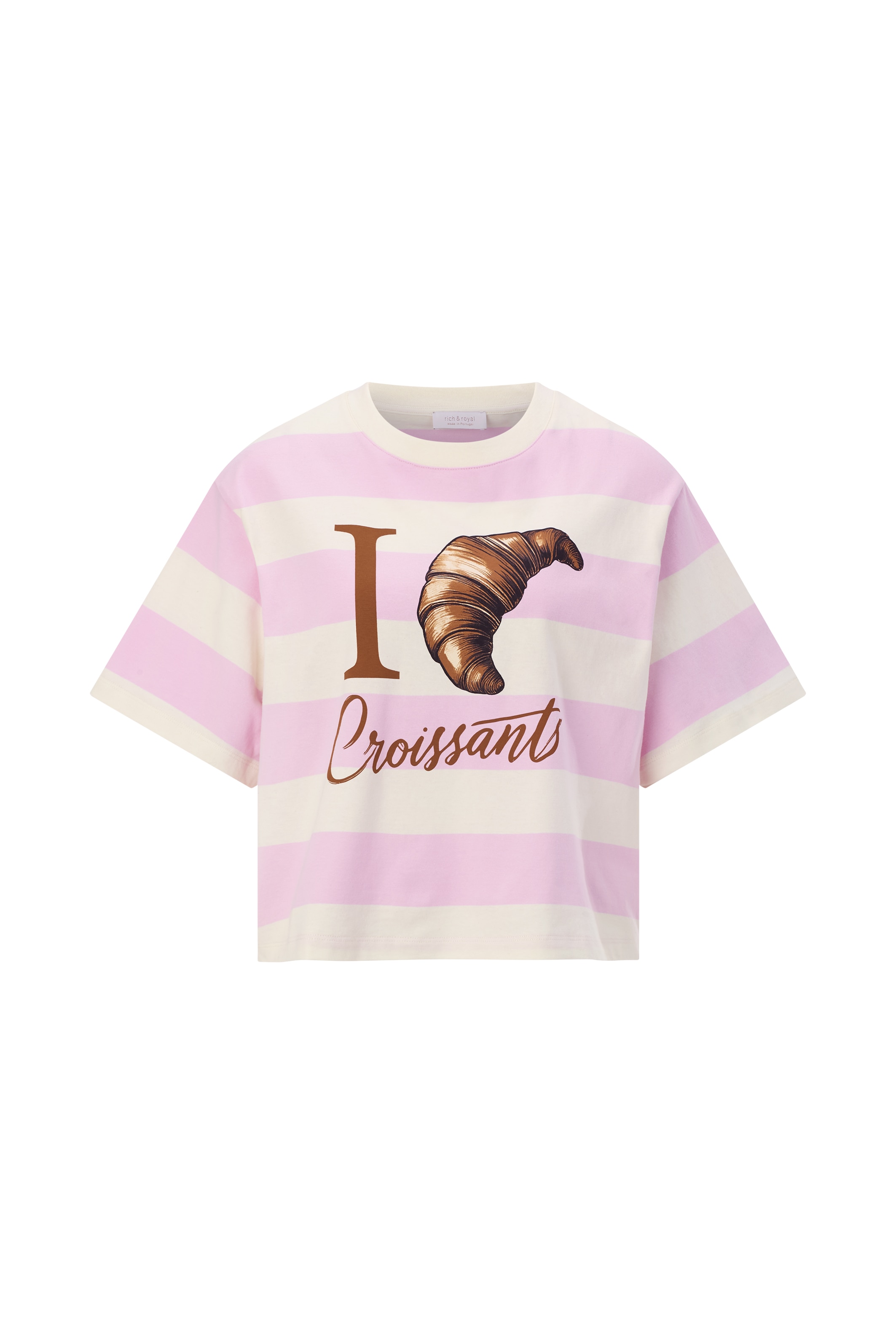 RICHROYAL T-Shirt oversized, croped, großes Frontmotiv, aus reiner Baumwolle