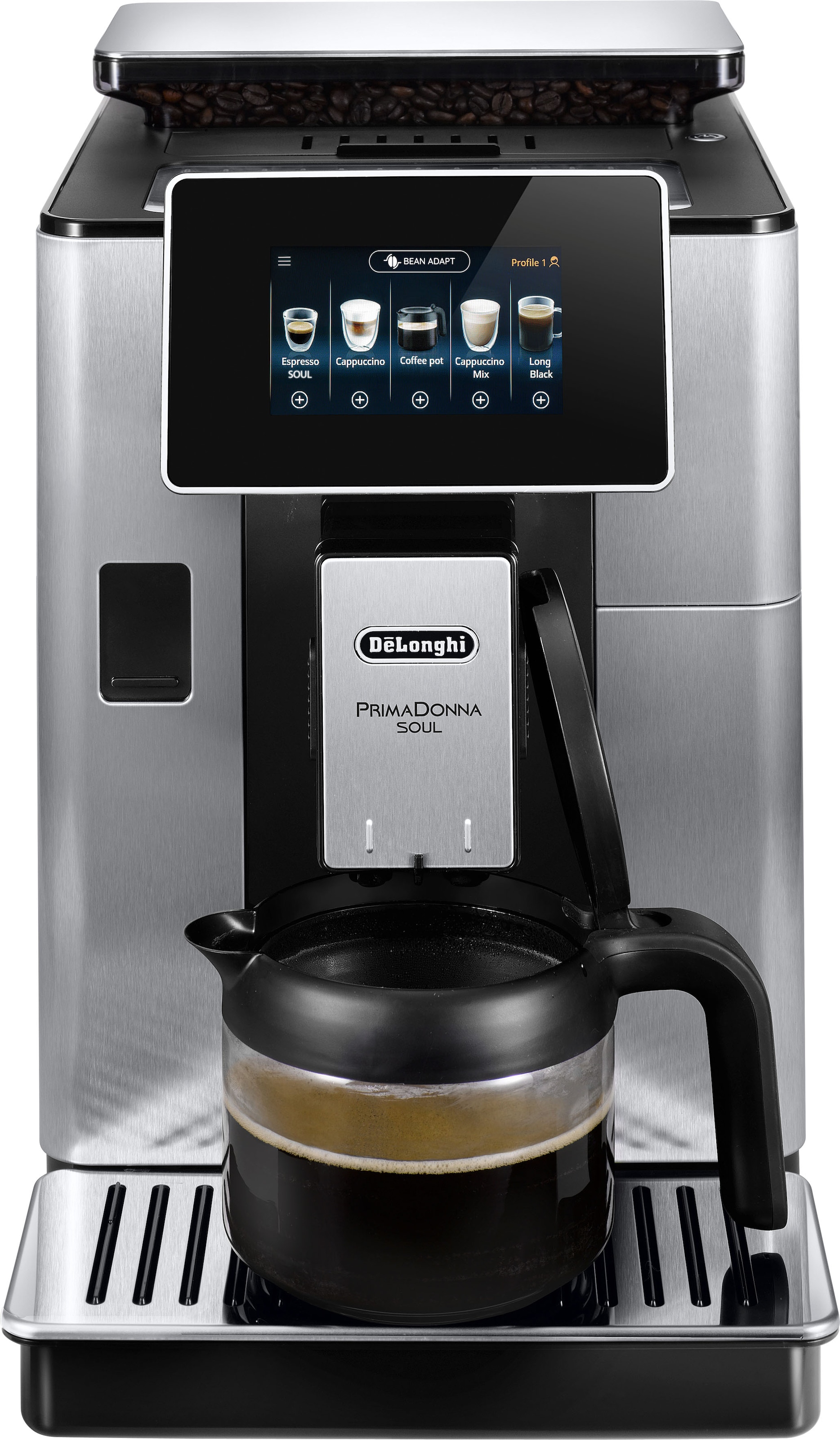 De Longhi Kaffeevollautomat PrimaDonna Soul ECAM 610.75.MB mit