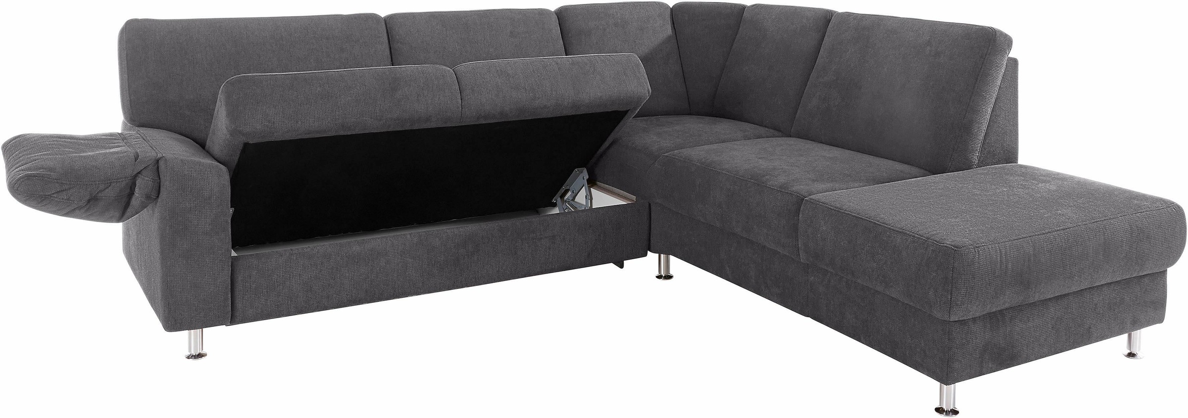 sit&more Ecksofa »Belfort L-Form«, wahlweise mit Vorziehsitz und Bettkasten