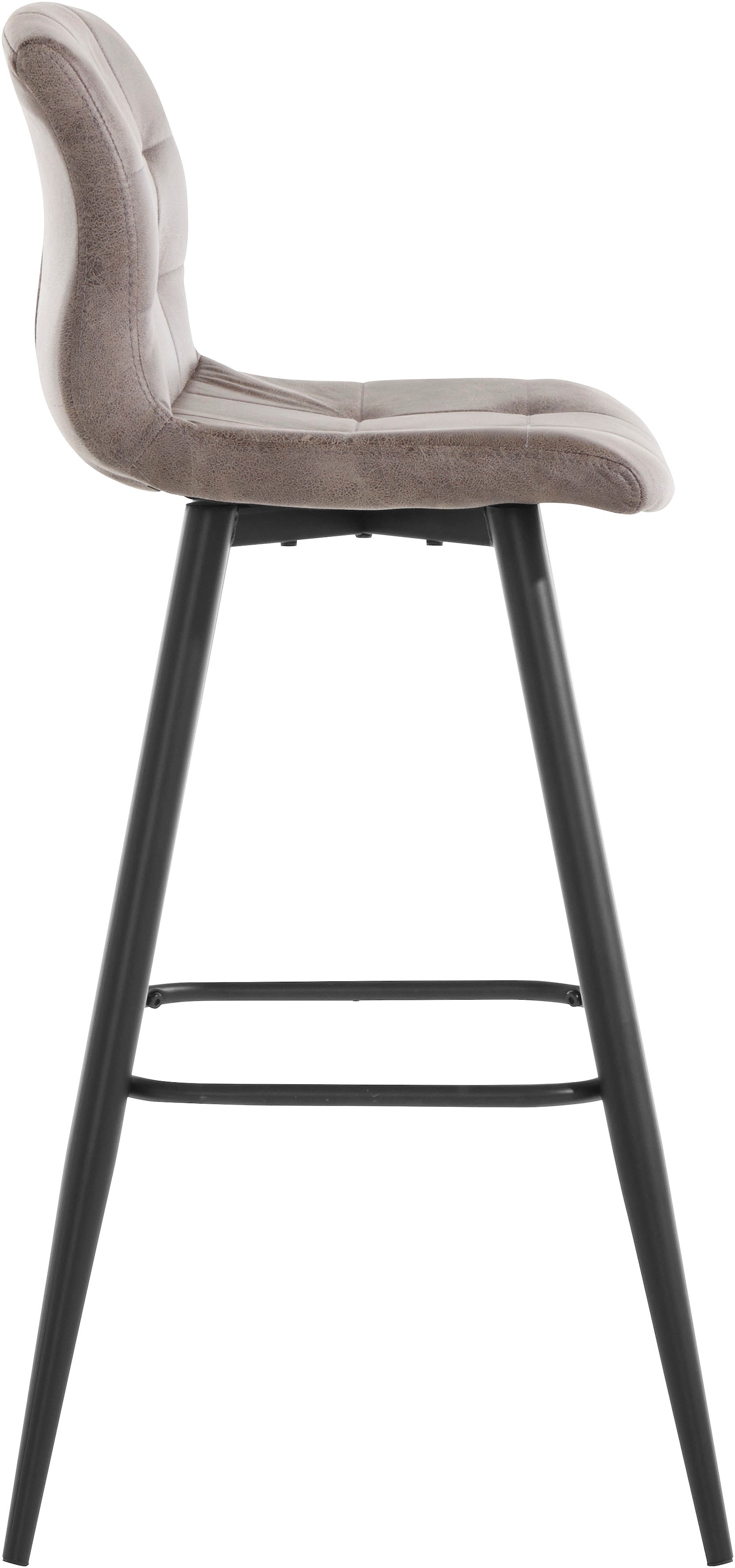 Homexperts Barhocker »Sarah«, (Set, 2er),Bezug in Microfaser Vintage oder Webstoff, mit Fußreling