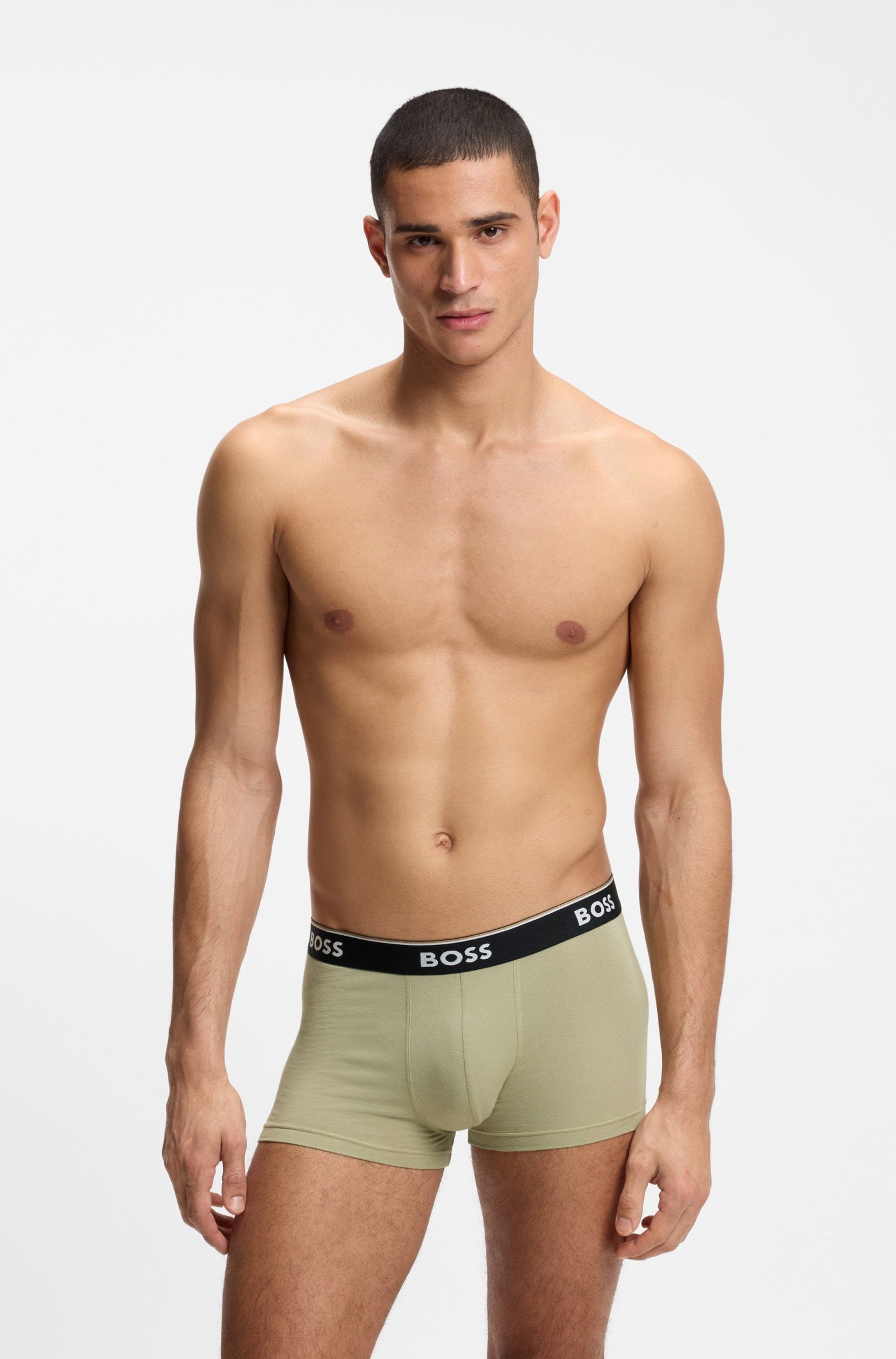 BOSS Trunk Packung, 3 Stk. aus Stretch-Baumwolle, elastischer Bund, mittlere Bundhöhe